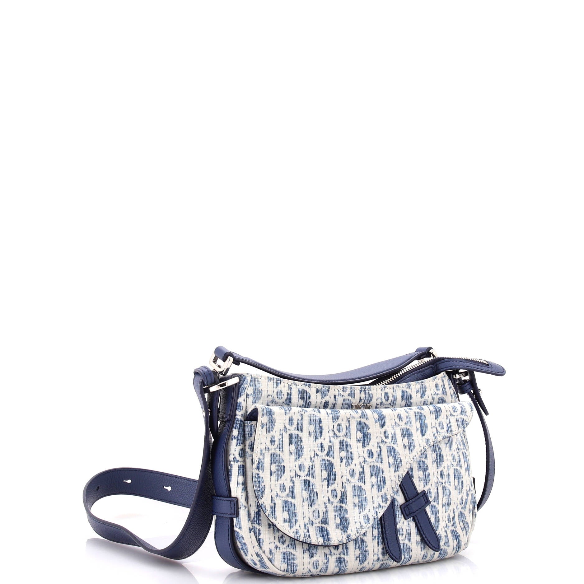 Saddle Soft Bag Kasuri Oblique Canvas Mini