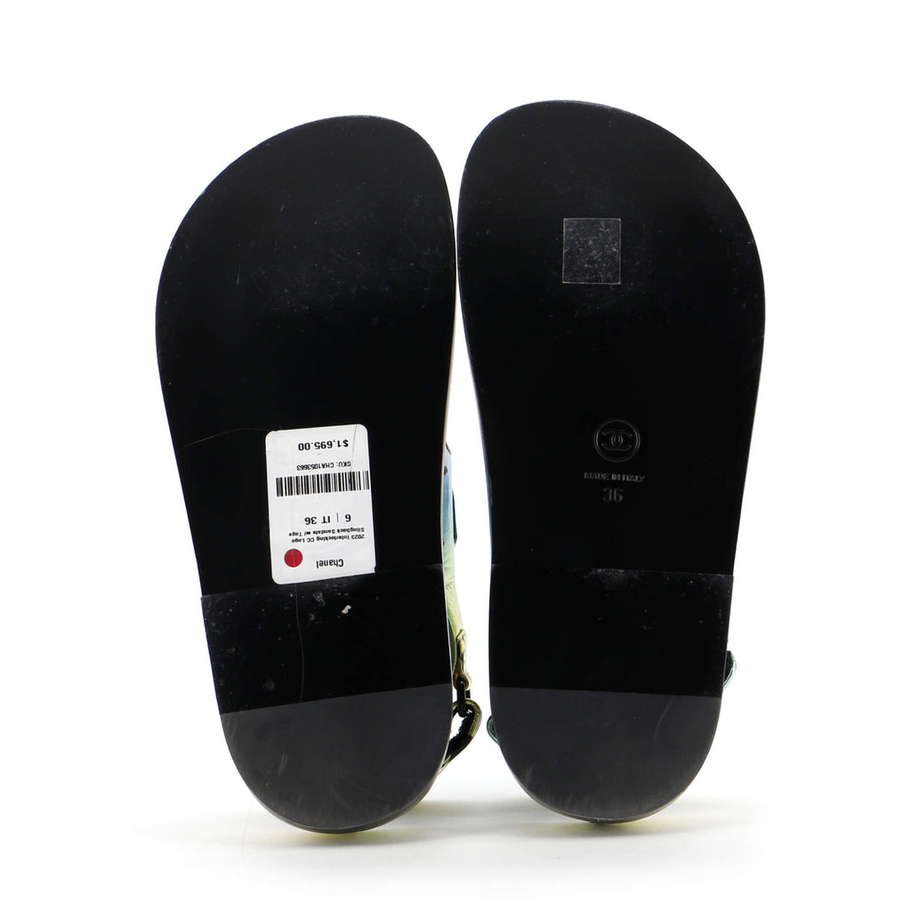 Women's Velcro Dad Sandals Printed Laminated Leather