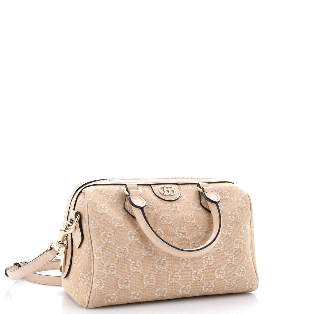 Ophidia Convertible Boston Bag GG Denim Small