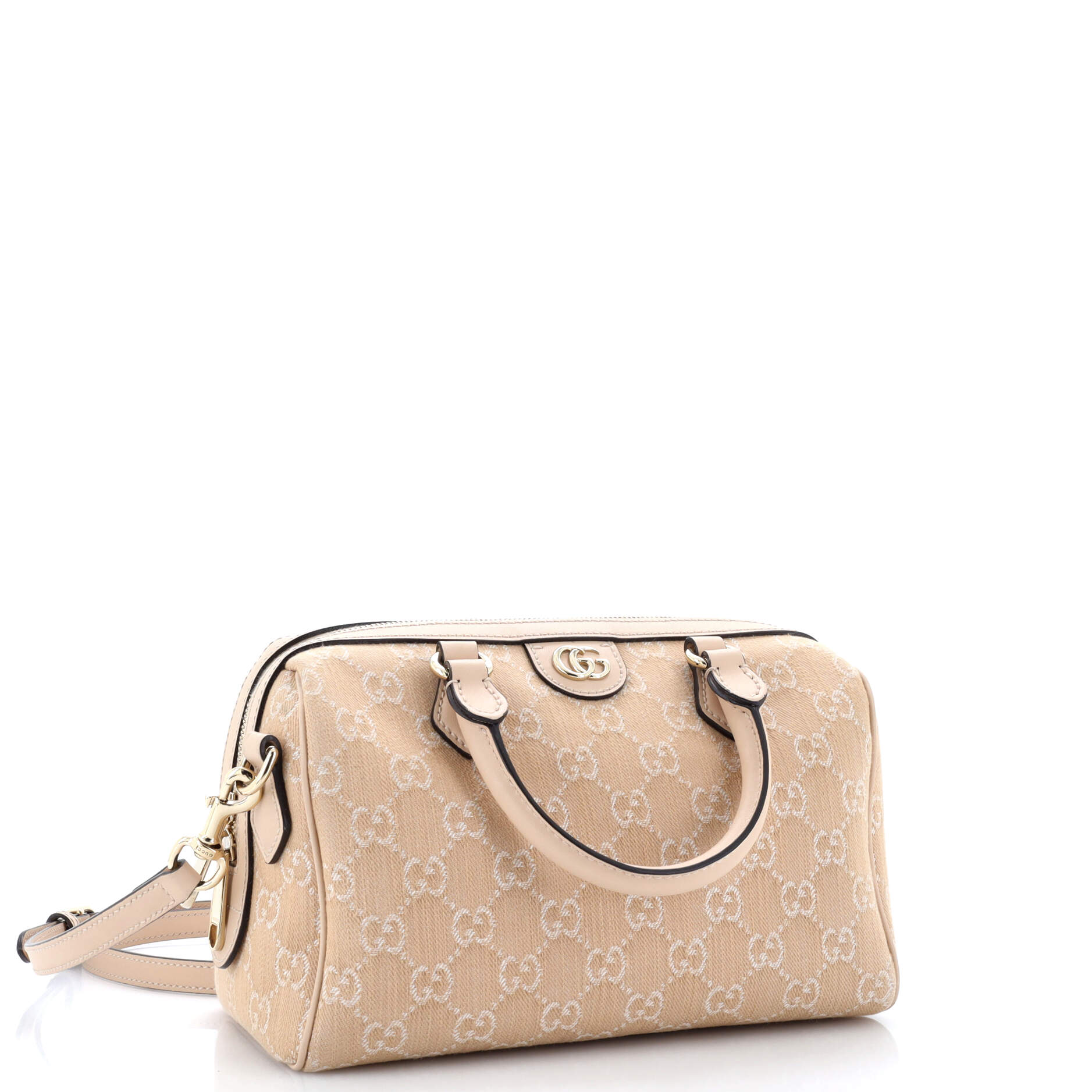 Ophidia Convertible Boston Bag GG Denim Small