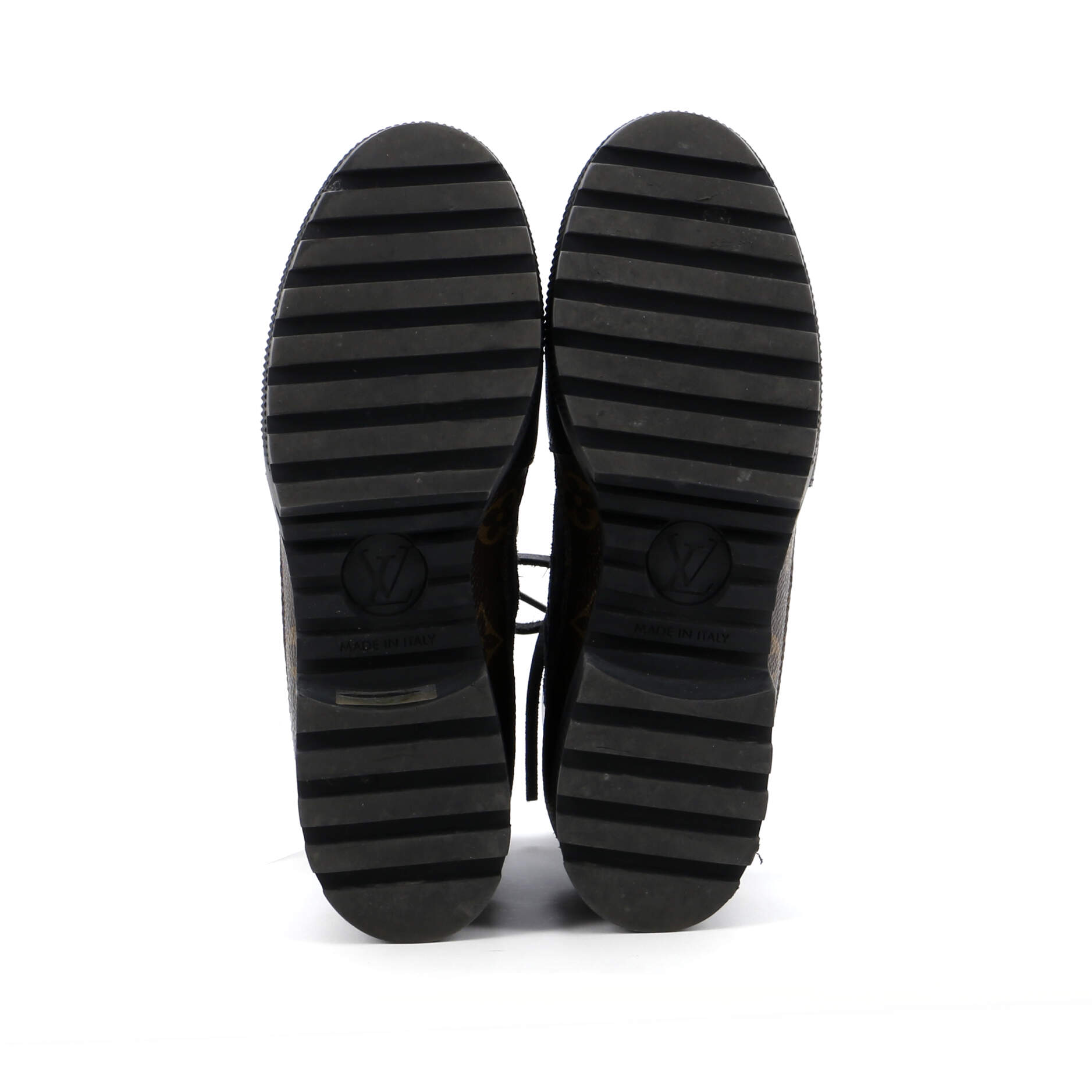Women's Laureate Platform Desert Boots Suede with Monogram Canvas