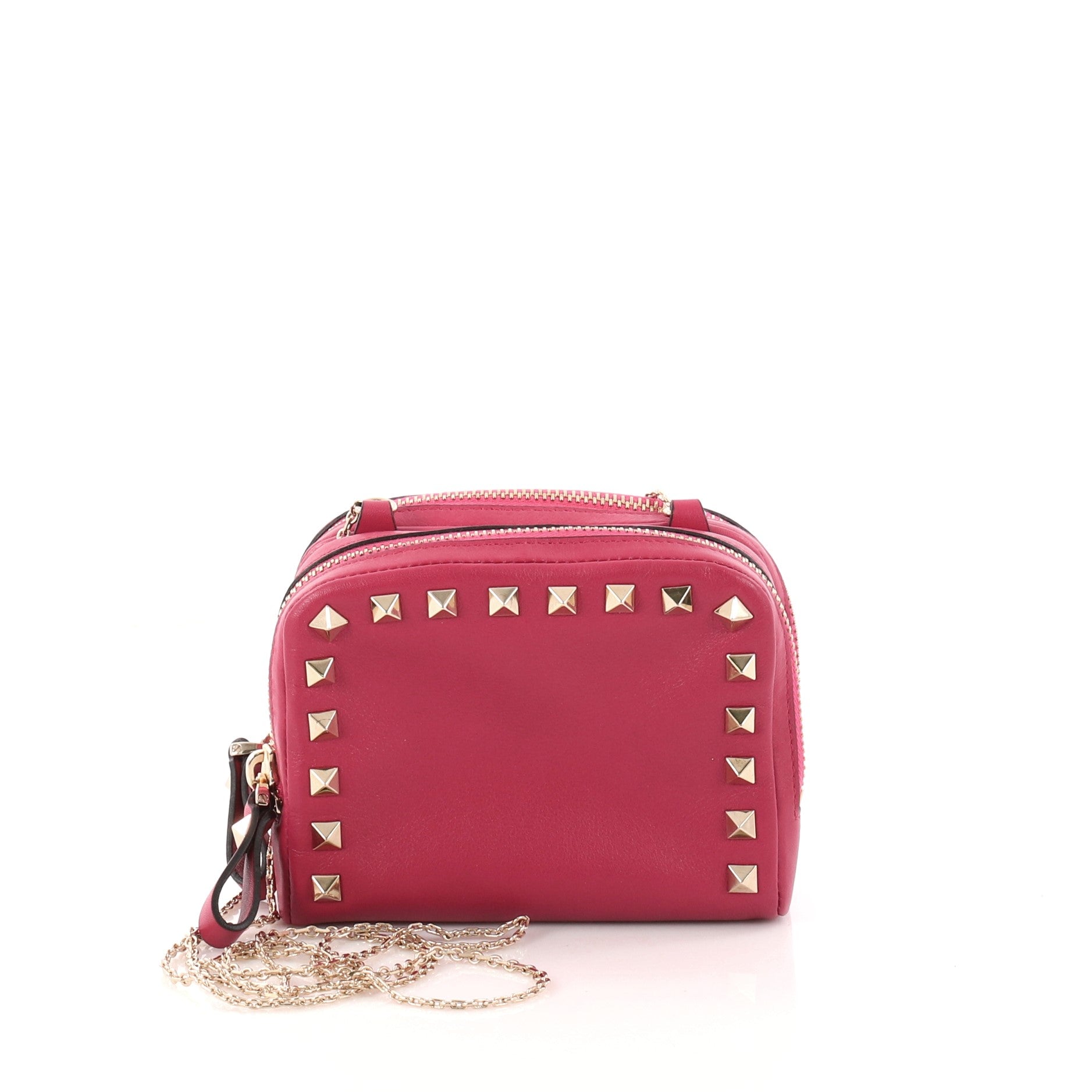 Rockstud Camera Chain Crossbody Bag Leather Mini