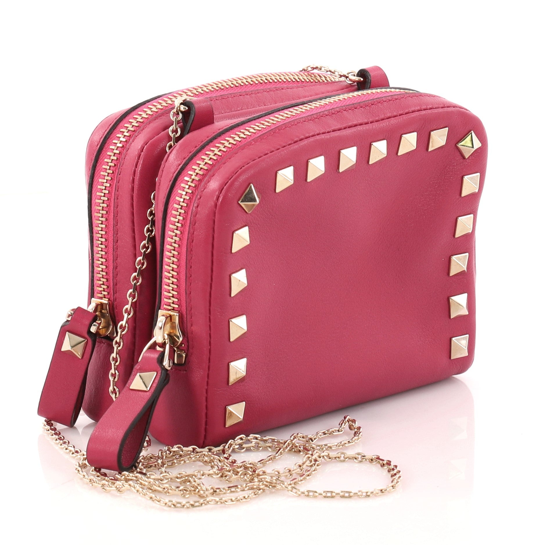 Rockstud Camera Chain Crossbody Bag Leather Mini