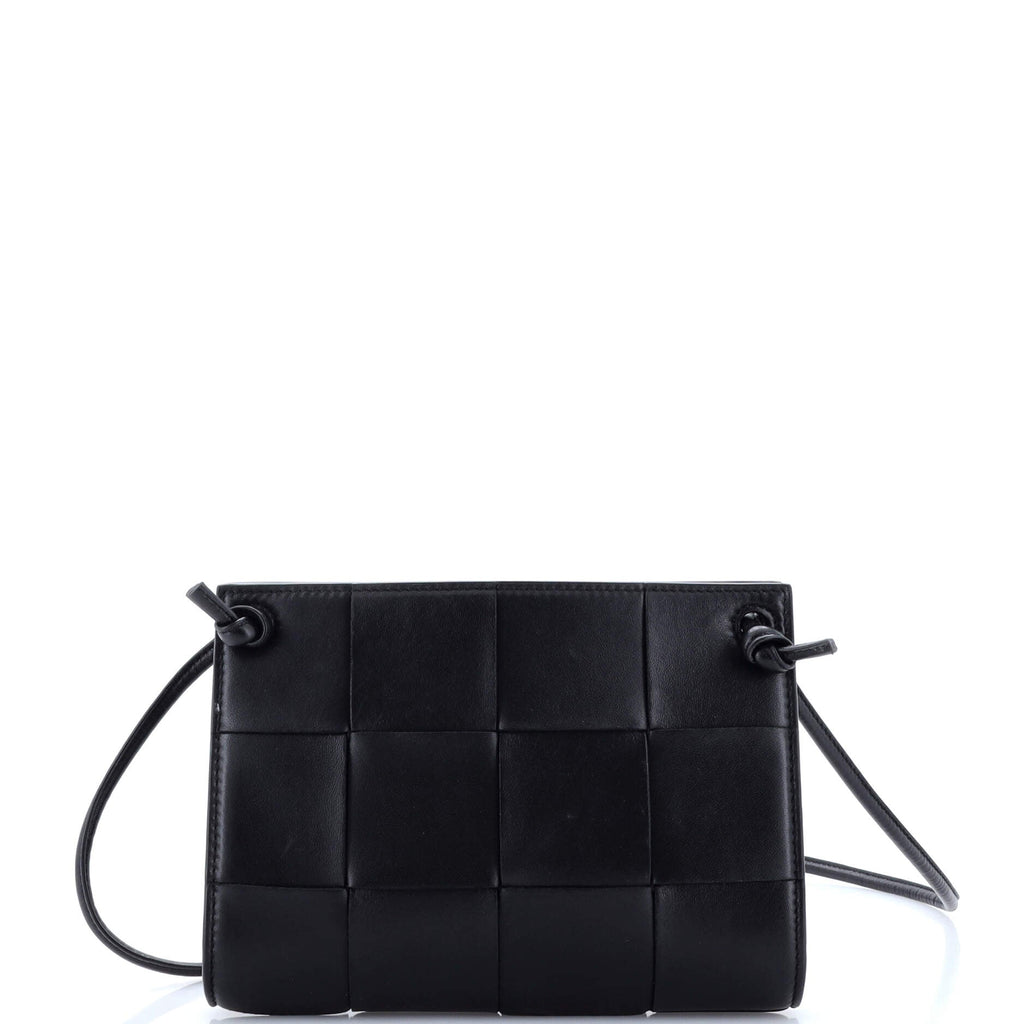 Cassette Shoulder Bag Maxi Intrecciato Leather Mini