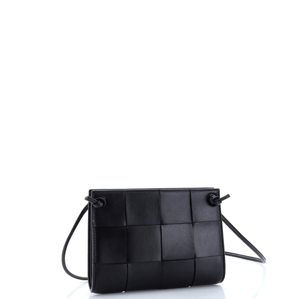 Cassette Shoulder Bag Maxi Intrecciato Leather Mini