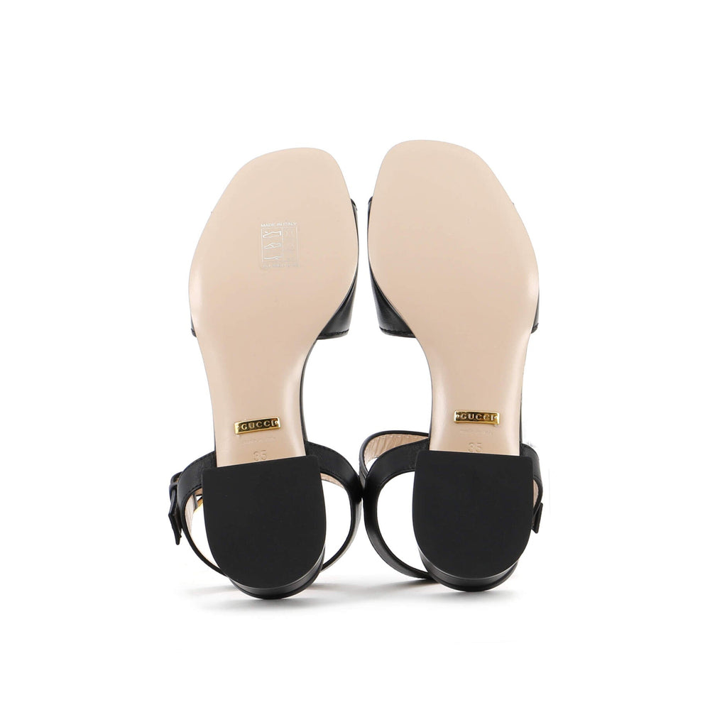 Women's Baby Buckle Horsebit Ankle Strap Flat Sandals Leather