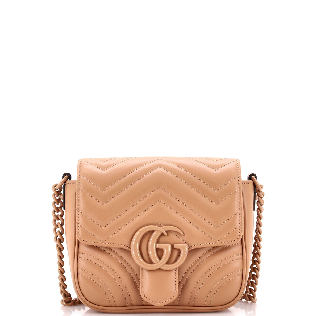 GG Marmont Convertible Flap Shoulder Bag Matelasse Leather Mini