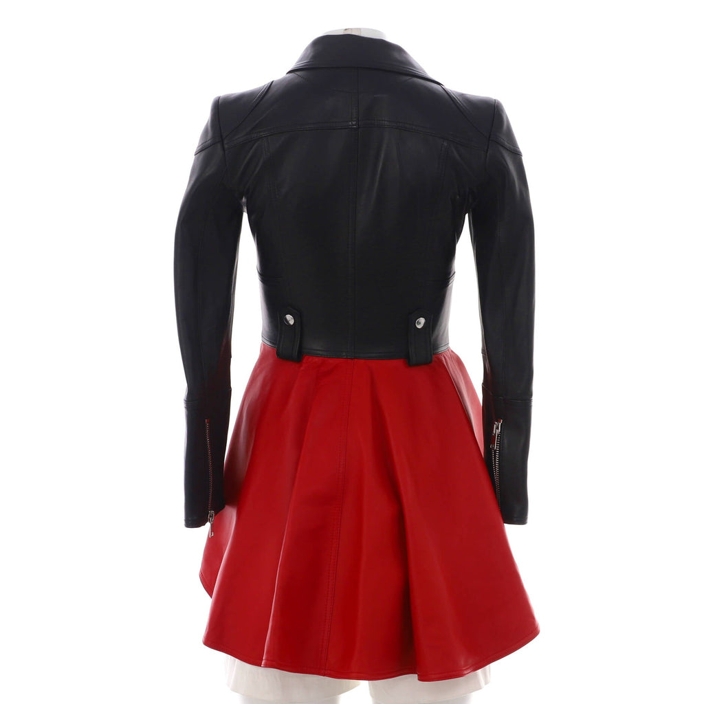 Women's Peplum Biker Jacket Leather
