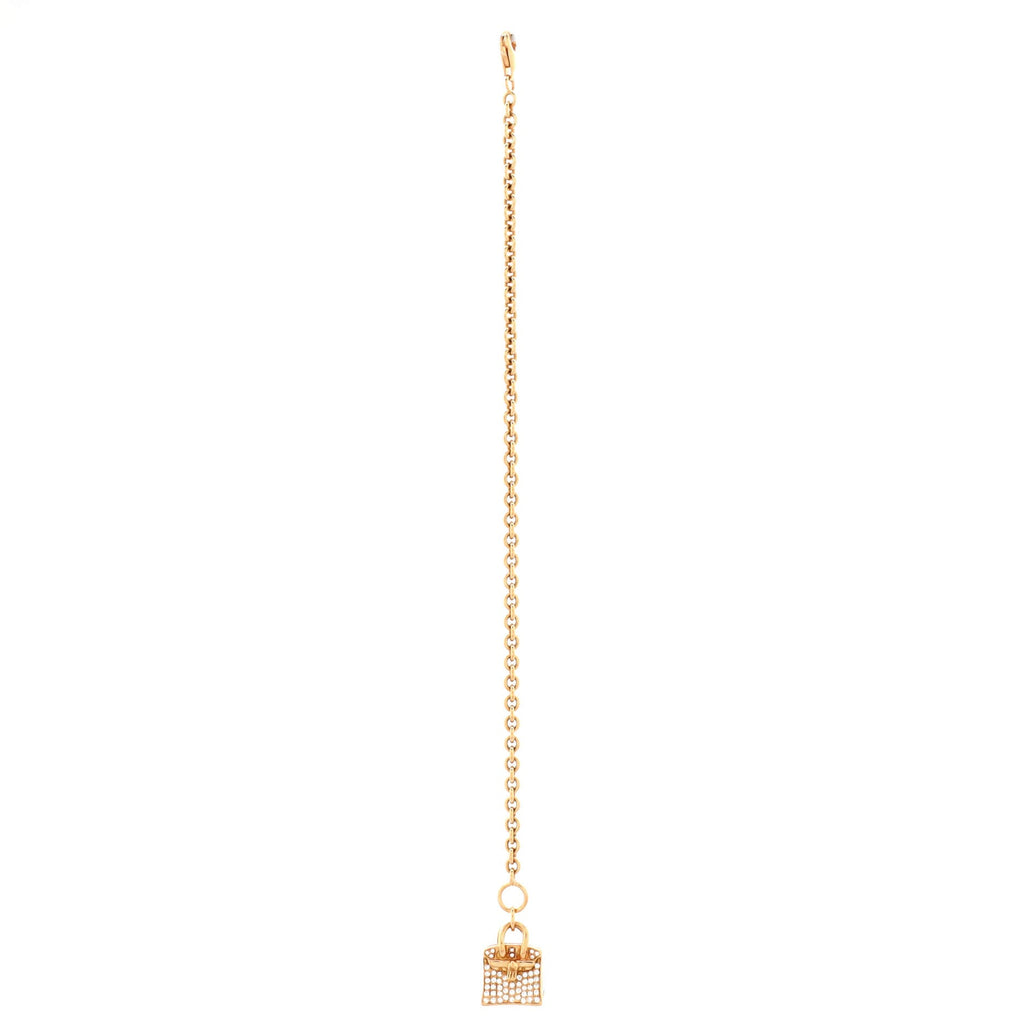 Birkin Amulette Pendant Bracelet 18K Rose Gold and Diamonds