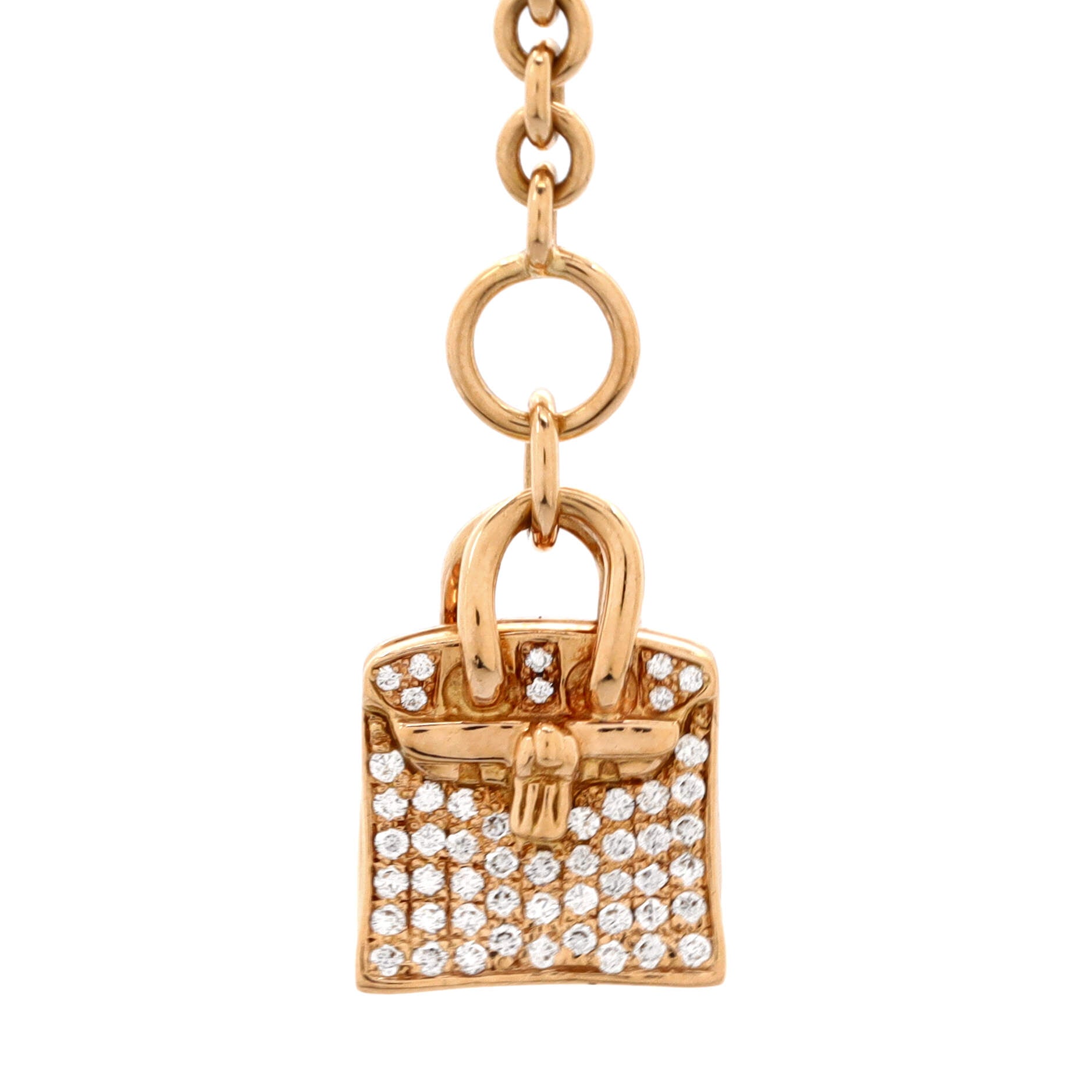 Birkin Amulette Pendant Bracelet 18K Rose Gold and Diamonds