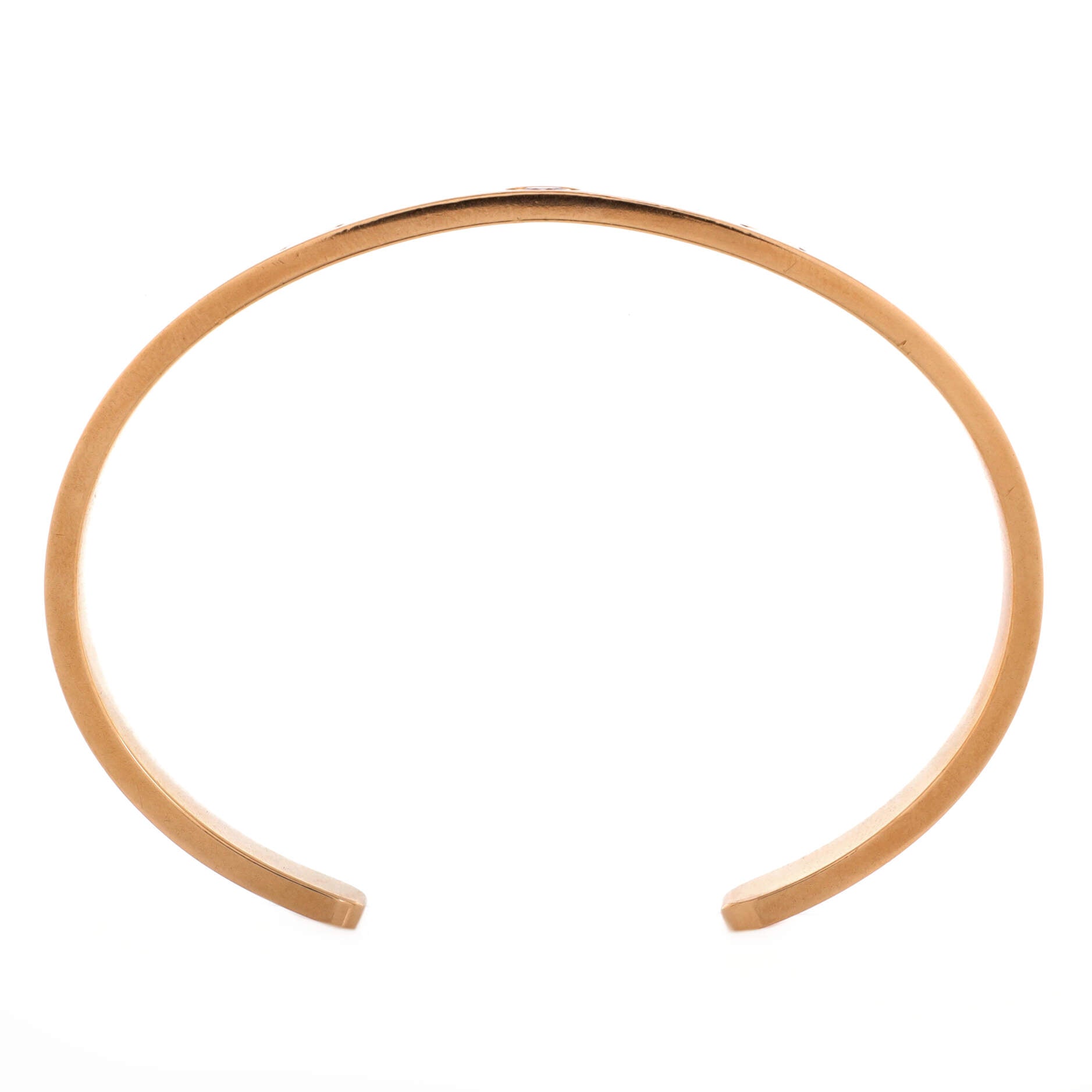 Love Cuff Bracelet 18K Rose Gold with Pink Sapphire