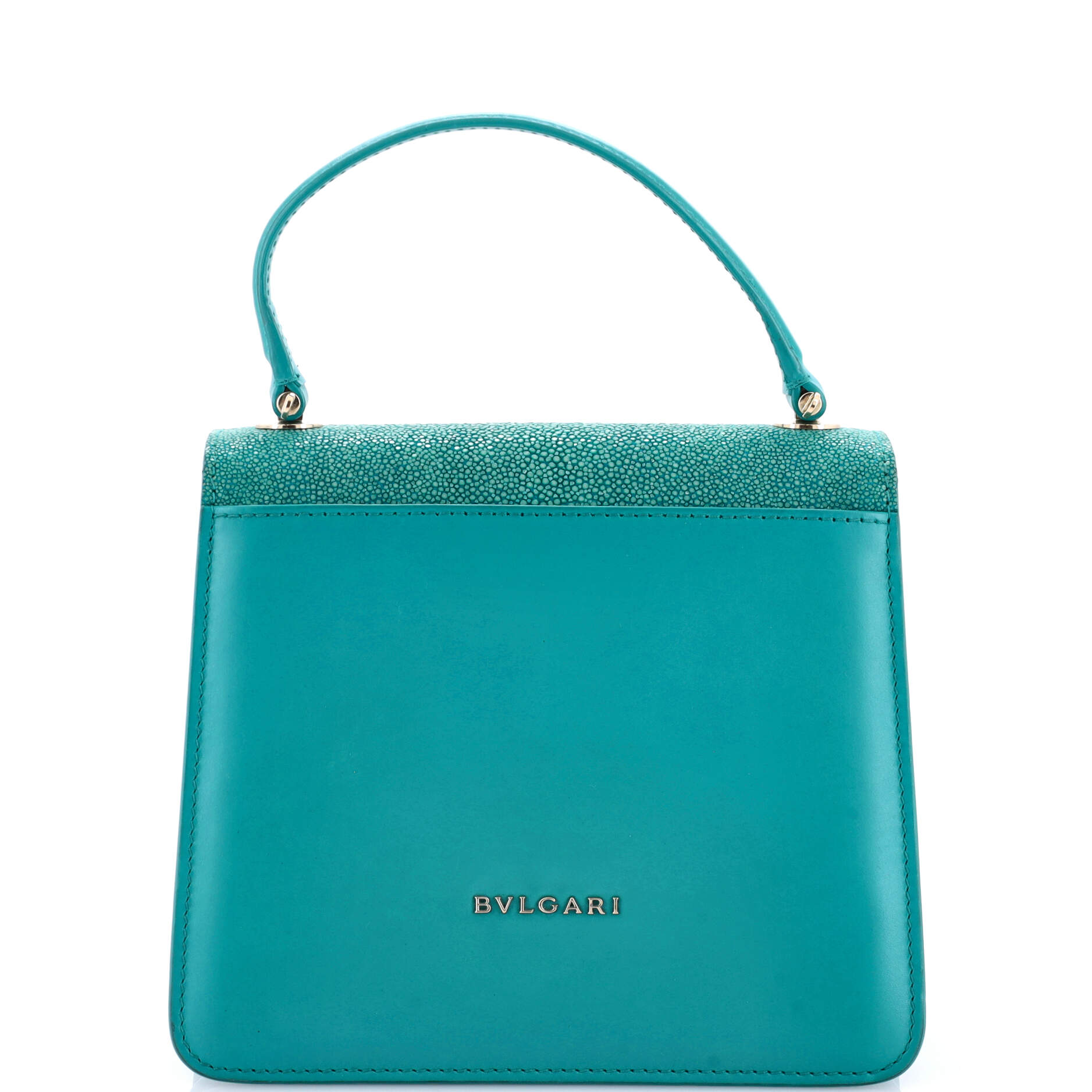 Serpenti Forever Top Handle Bag Leather and Stingray Small