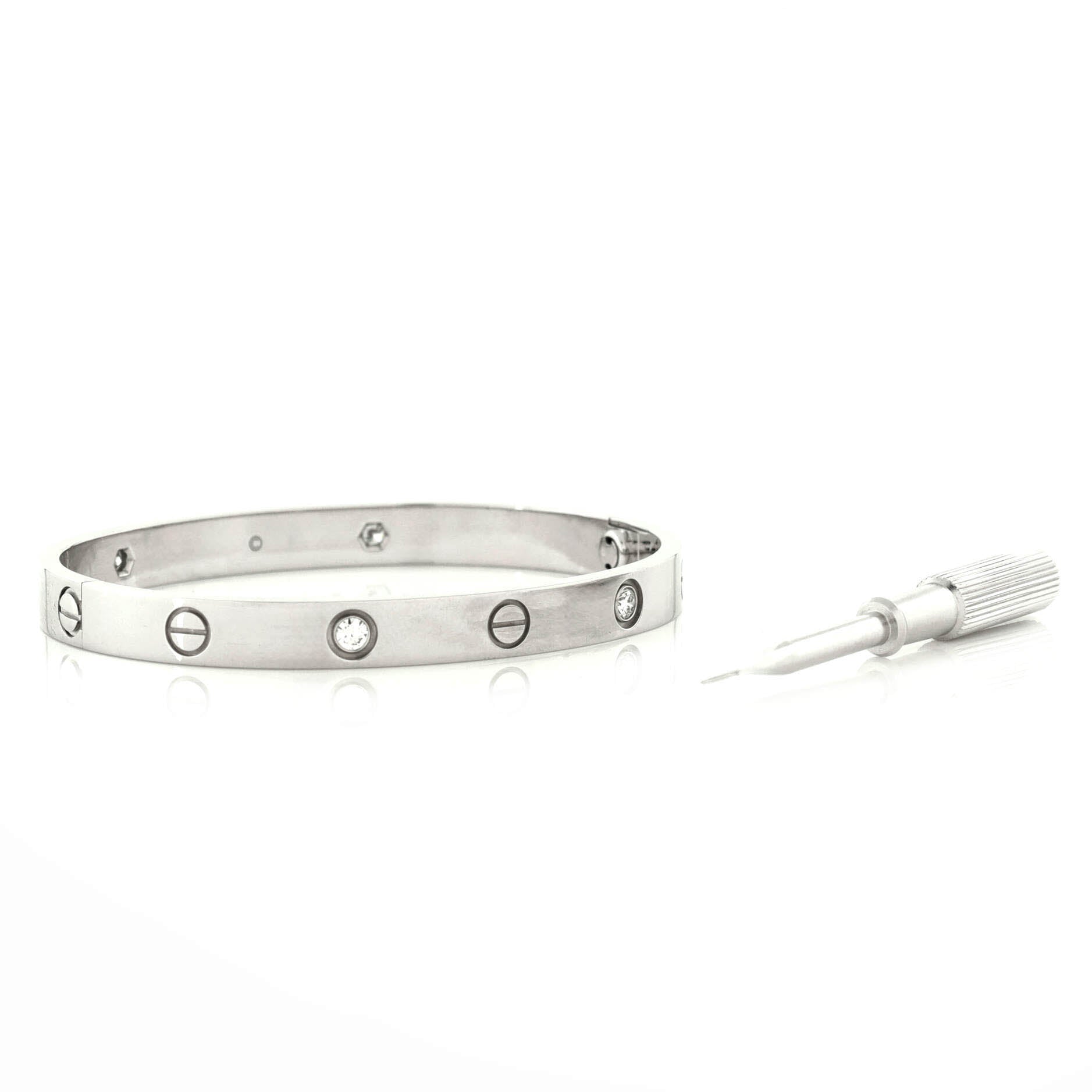 Love 4 Diamond Bracelet 18K White Gold and Diamonds