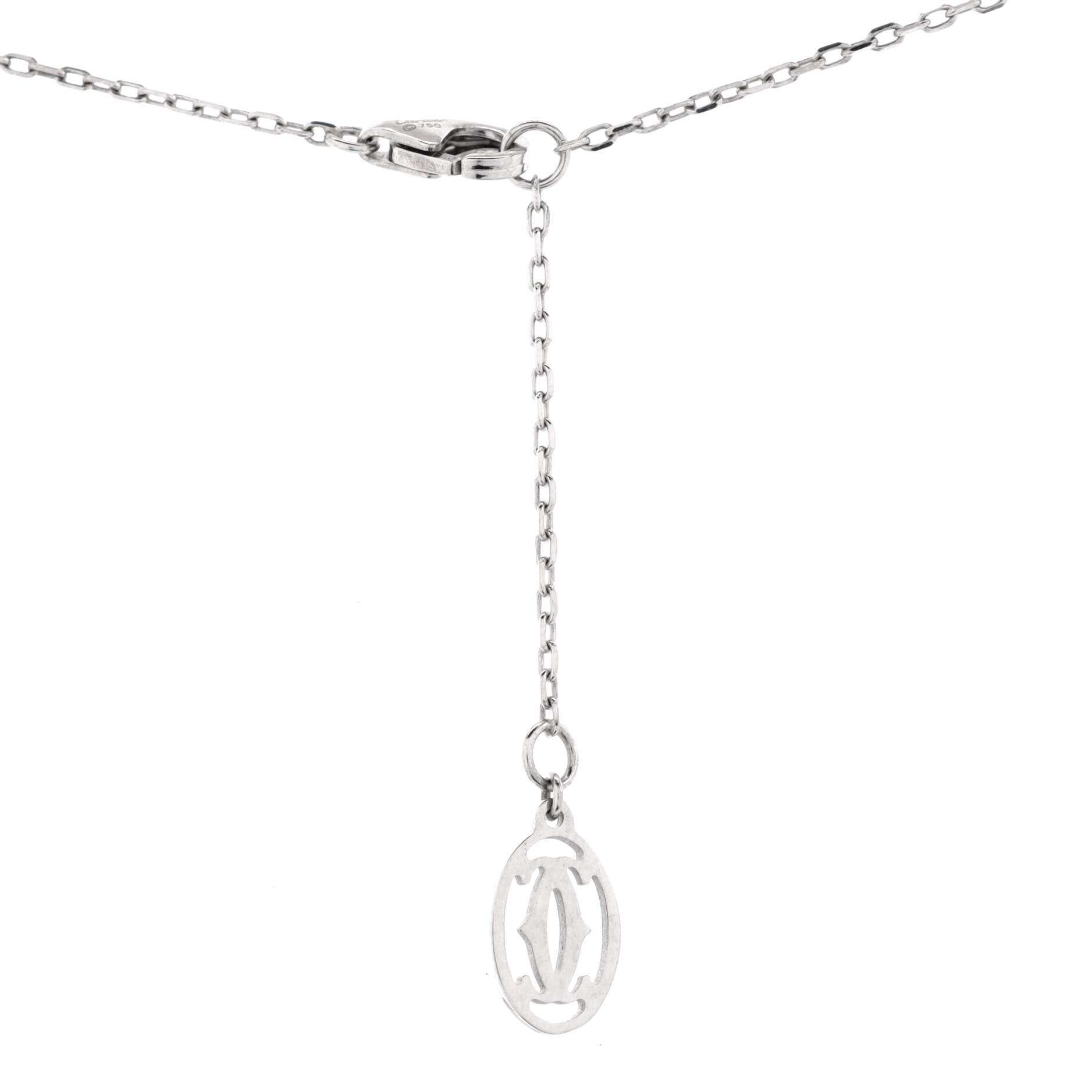 Cartier D'Amour Pendant Necklace 18K White Gold with Diamond Large