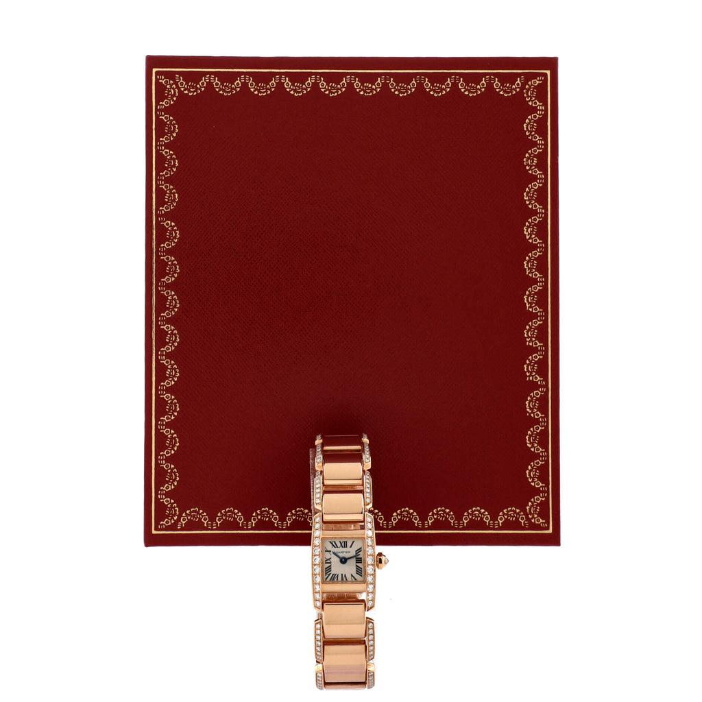 Tankissime Quartz Watch Rose Gold with Diamond Bezel and Bracelet 16