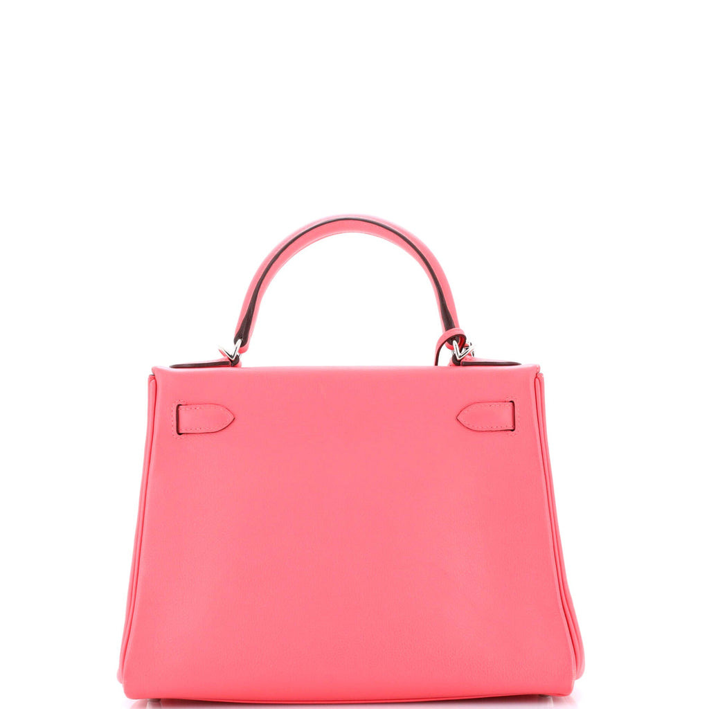 Kelly Handbag Rose Azalée Evercolor with Palladium Hardware 28