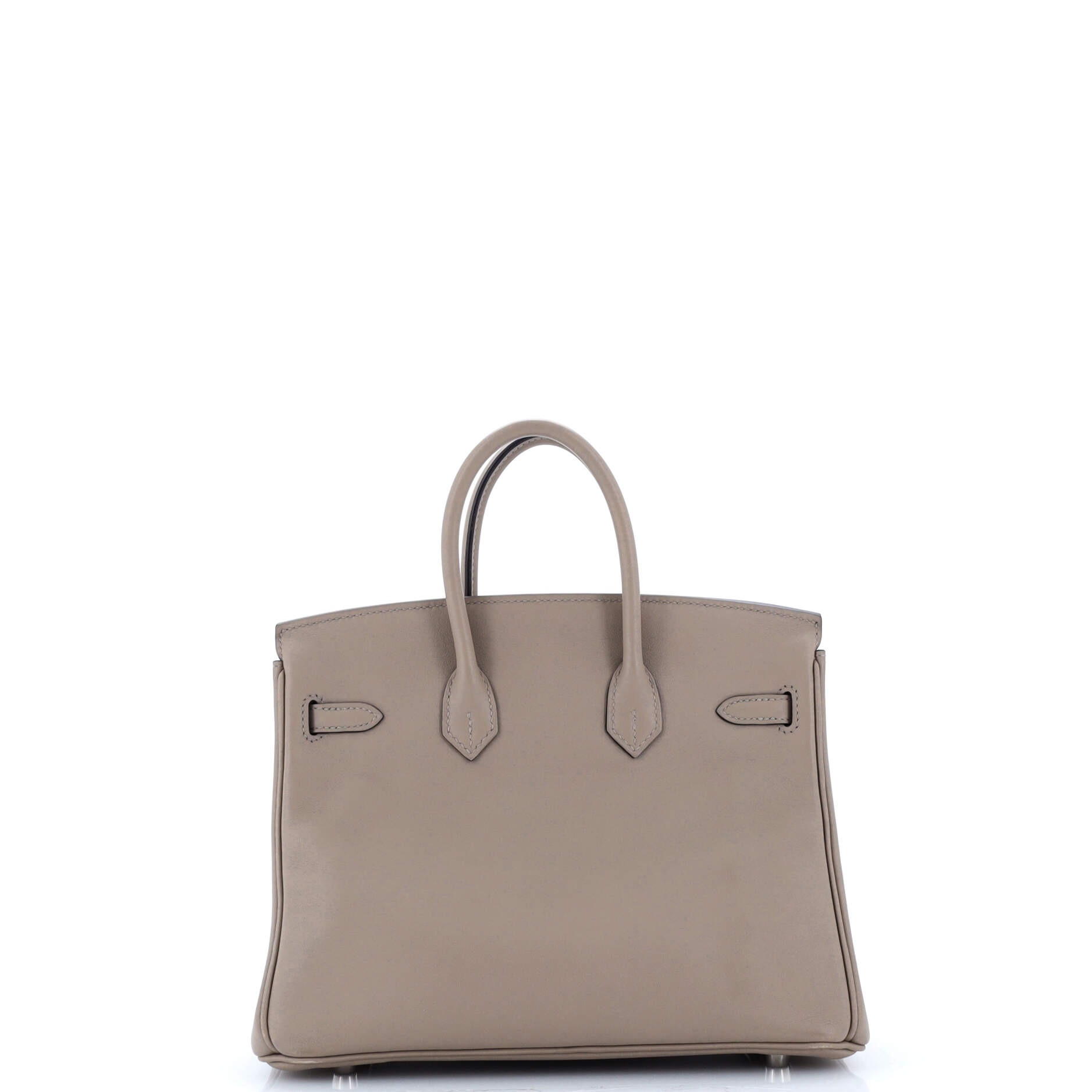 Birkin Handbag Grey Swift with Palladium Hardware 25