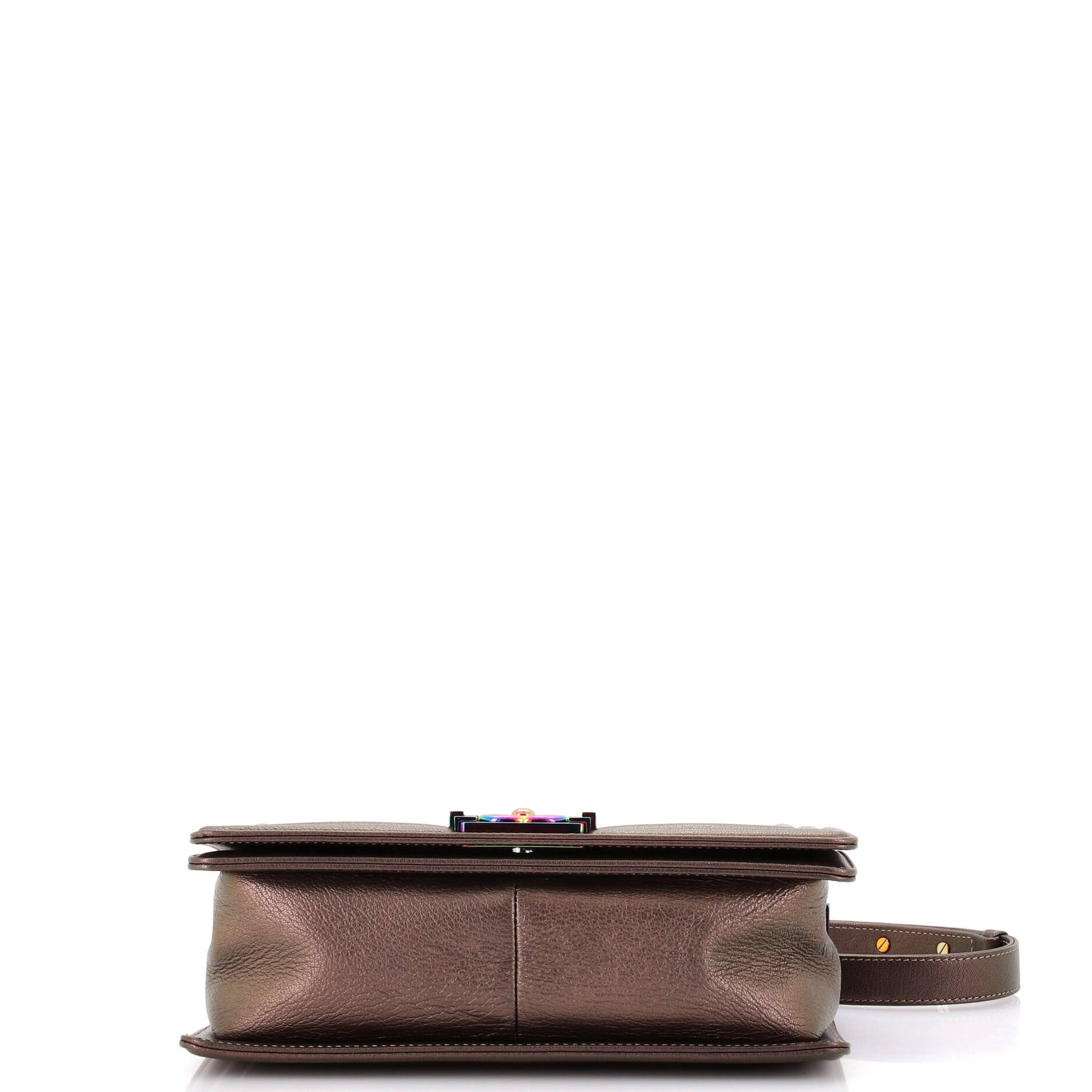Boy Flap Bag Quilted Iridescent Goatskin Old Medium