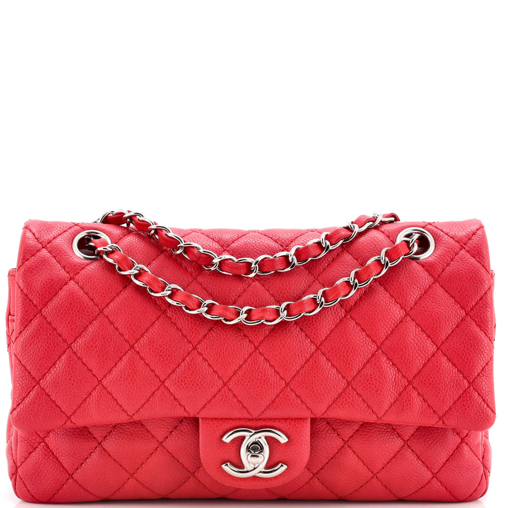 Classic Double Flap Bag Quilted Caviar Medium