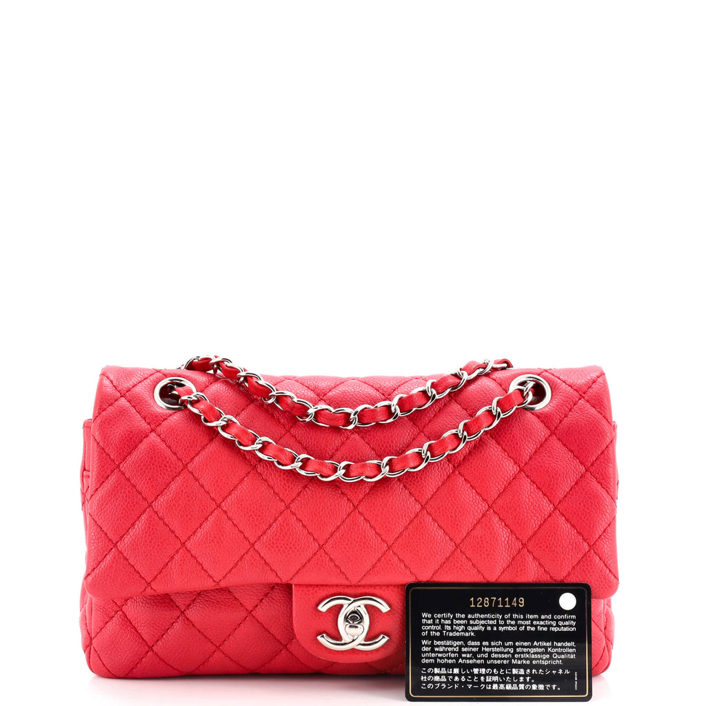 Classic Double Flap Bag Quilted Caviar Medium