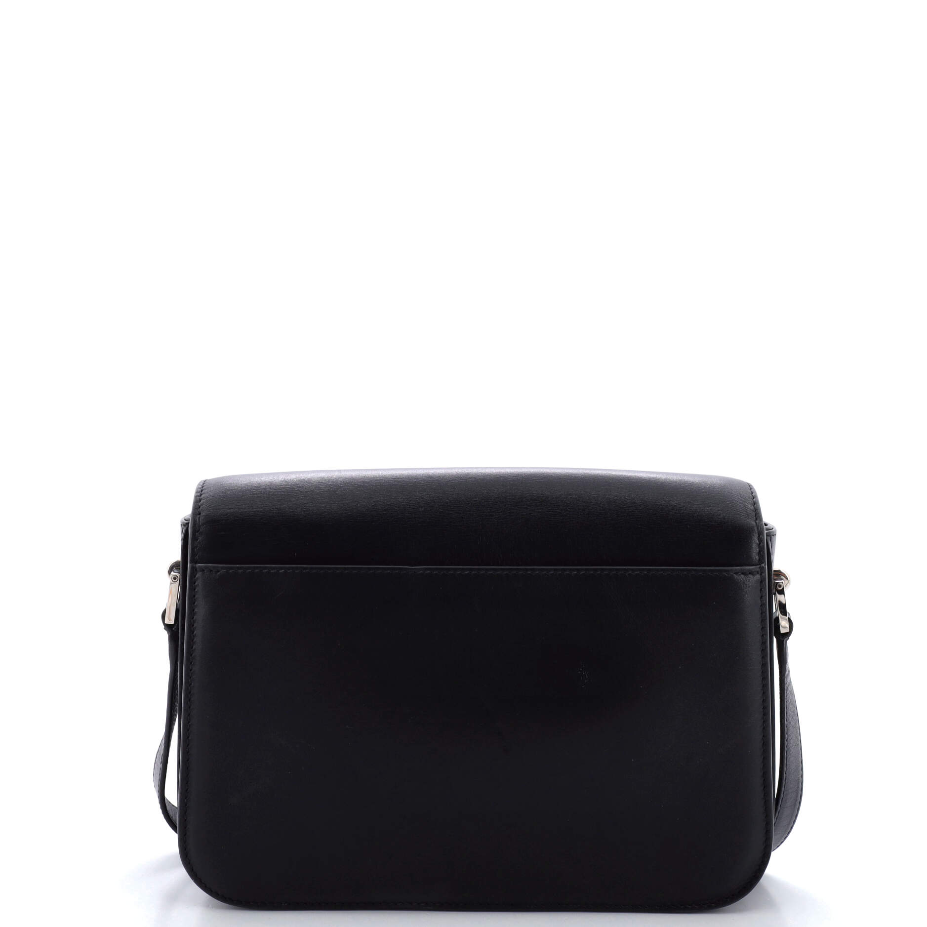 Fermoir Flap Satchel Bag Leather
