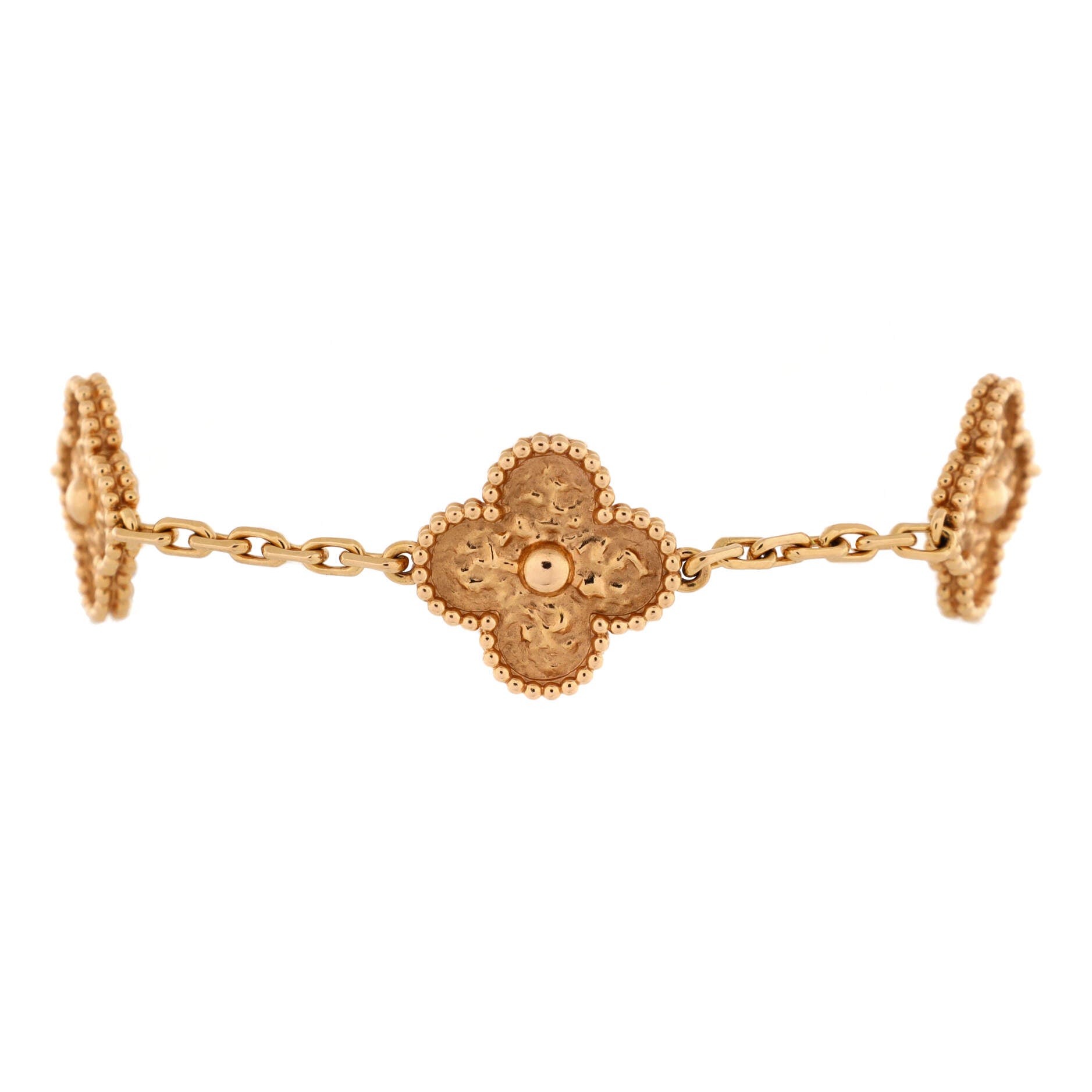 Vintage Alhambra 5 Motifs Bracelet 18K Rose Gold