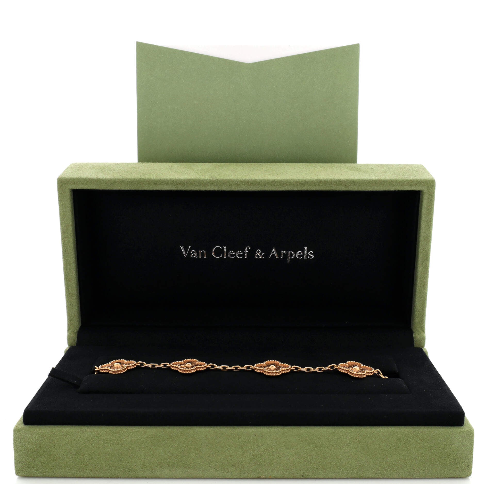 Vintage Alhambra 5 Motifs Bracelet 18K Rose Gold