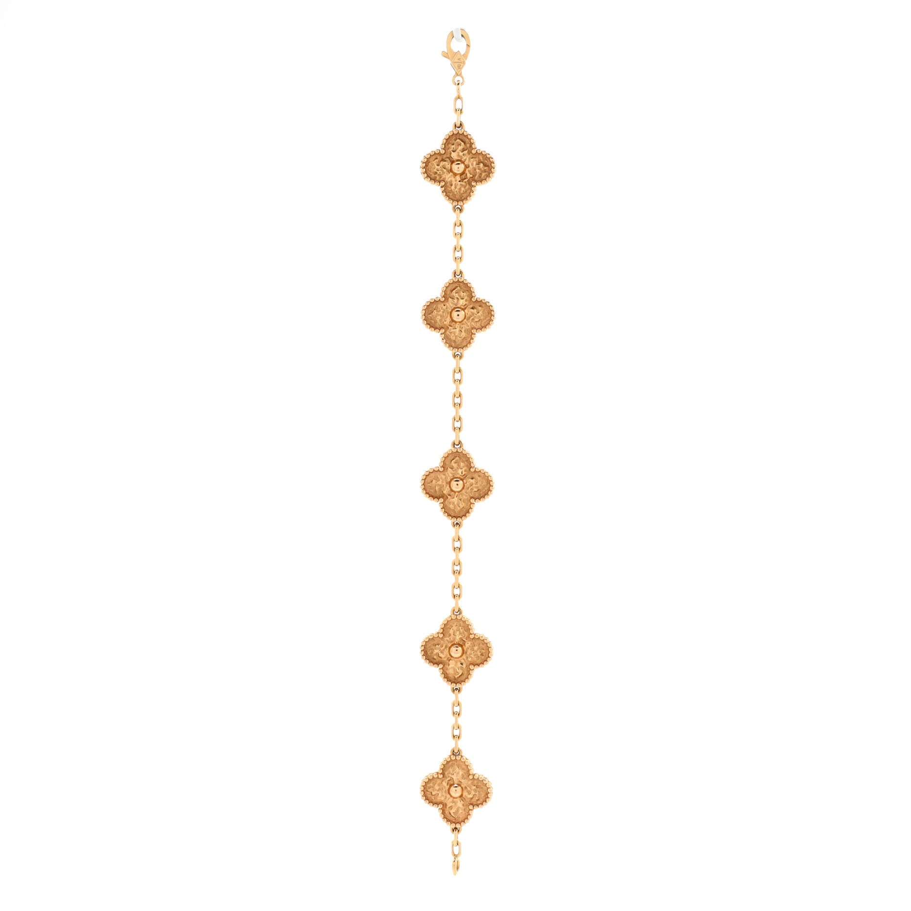 Vintage Alhambra 5 Motifs Bracelet 18K Rose Gold