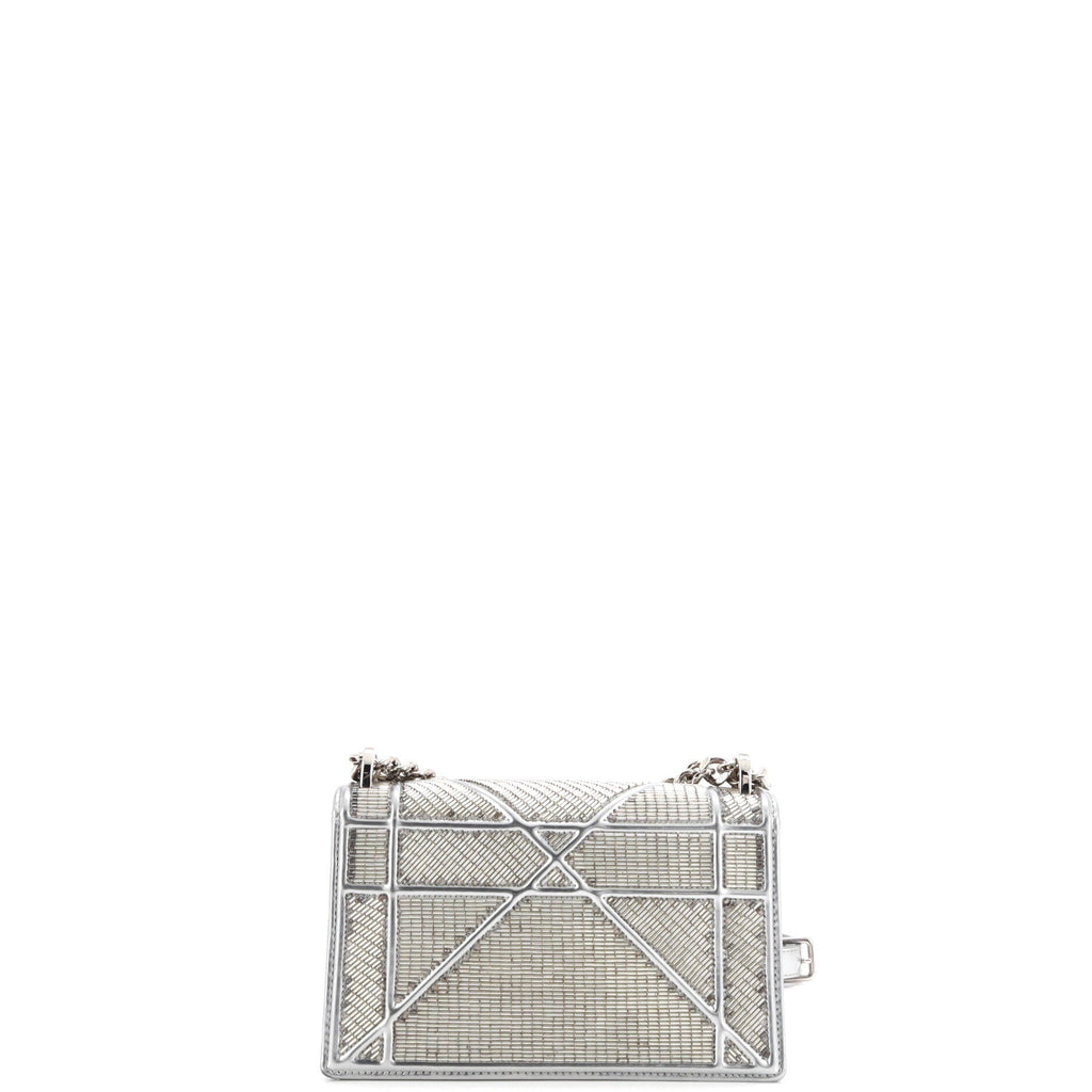 Diorama Flap Bag Beaded Leather Small