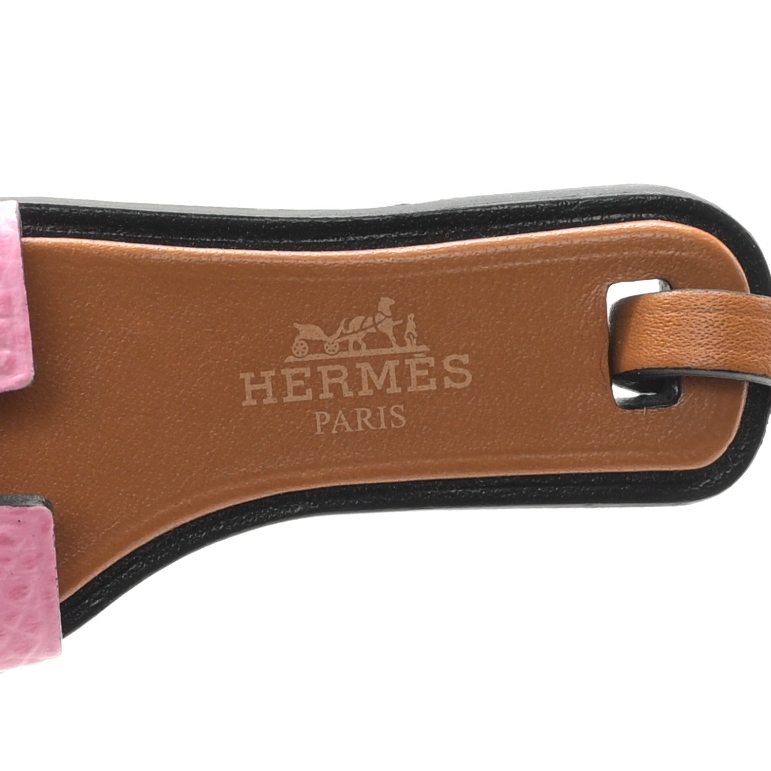 Epsom Butler Calfskin Hunter Oran Nano Bag Charm Rose Confetti Sable