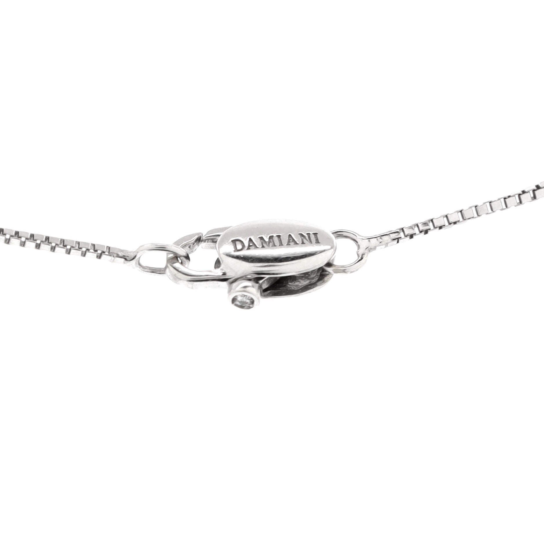 Cross Pendant Necklace 18K White Gold with Diamonds Small