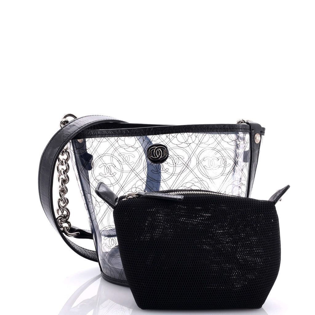 Camellia Coco Bucket Bag Printed PVC Small
