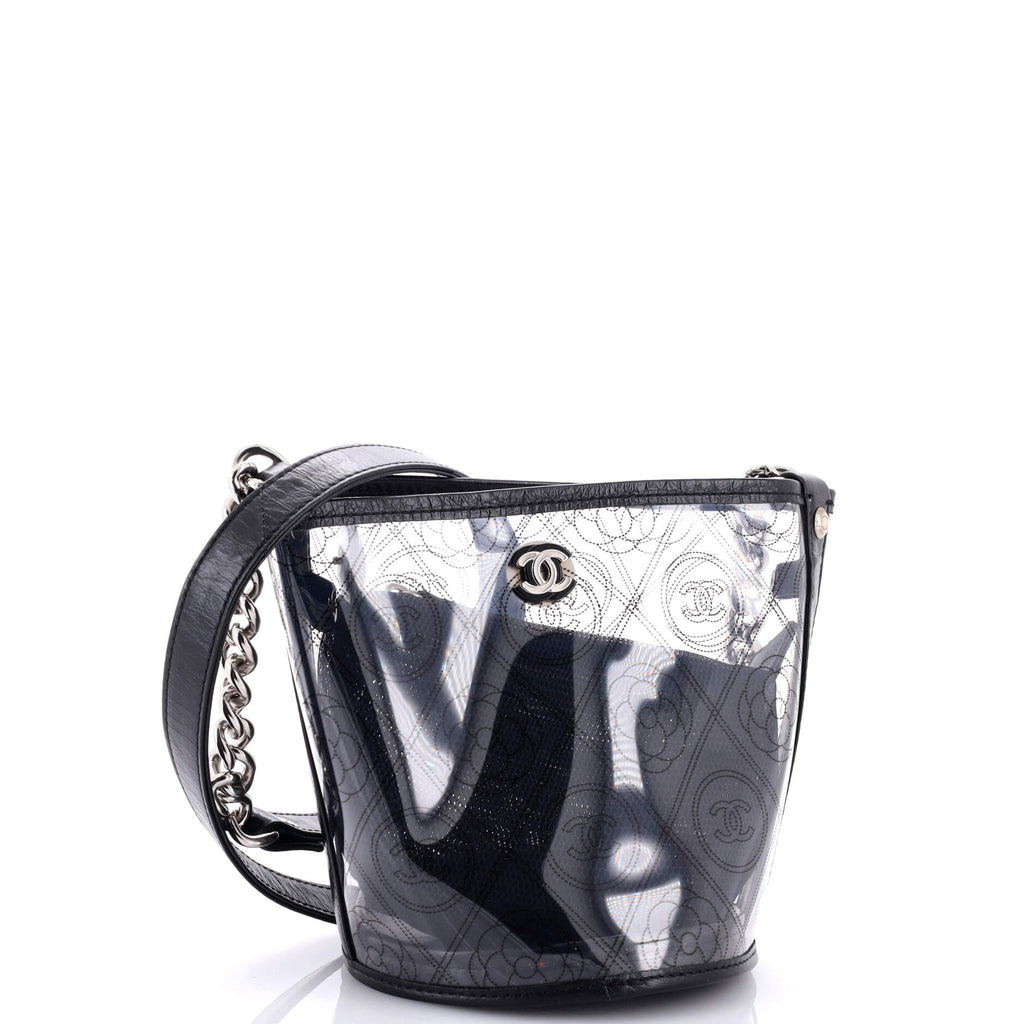 Camellia Coco Bucket Bag Printed PVC Small