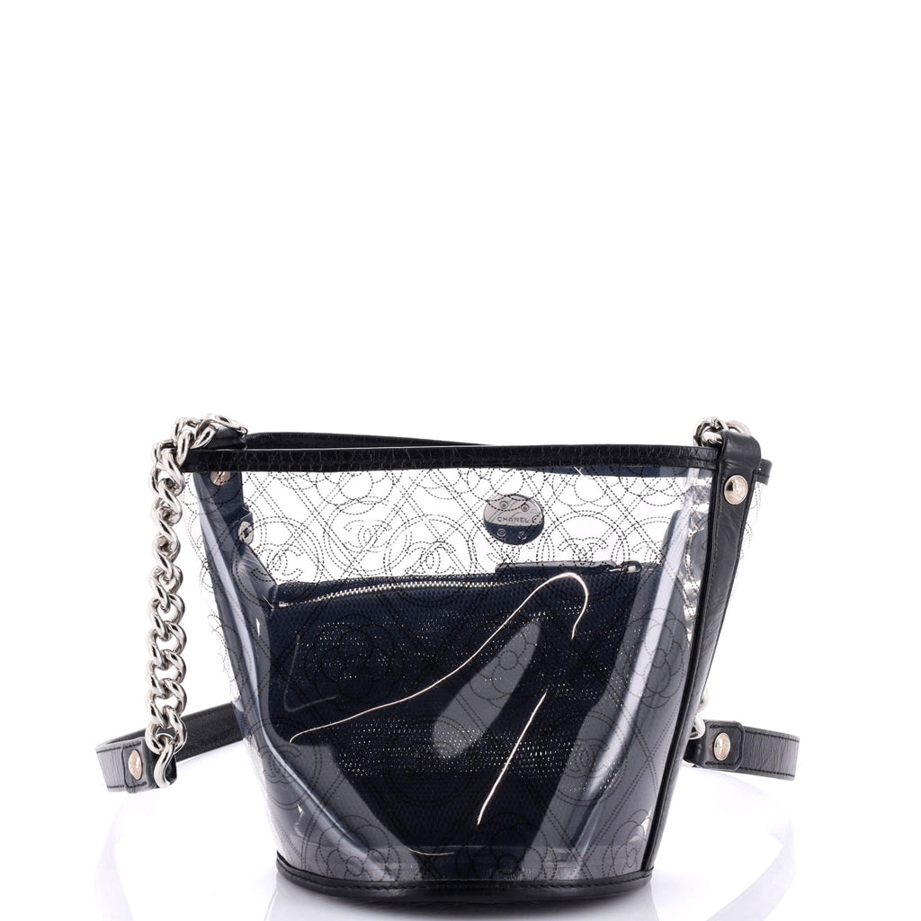 Camellia Coco Bucket Bag Printed PVC Small