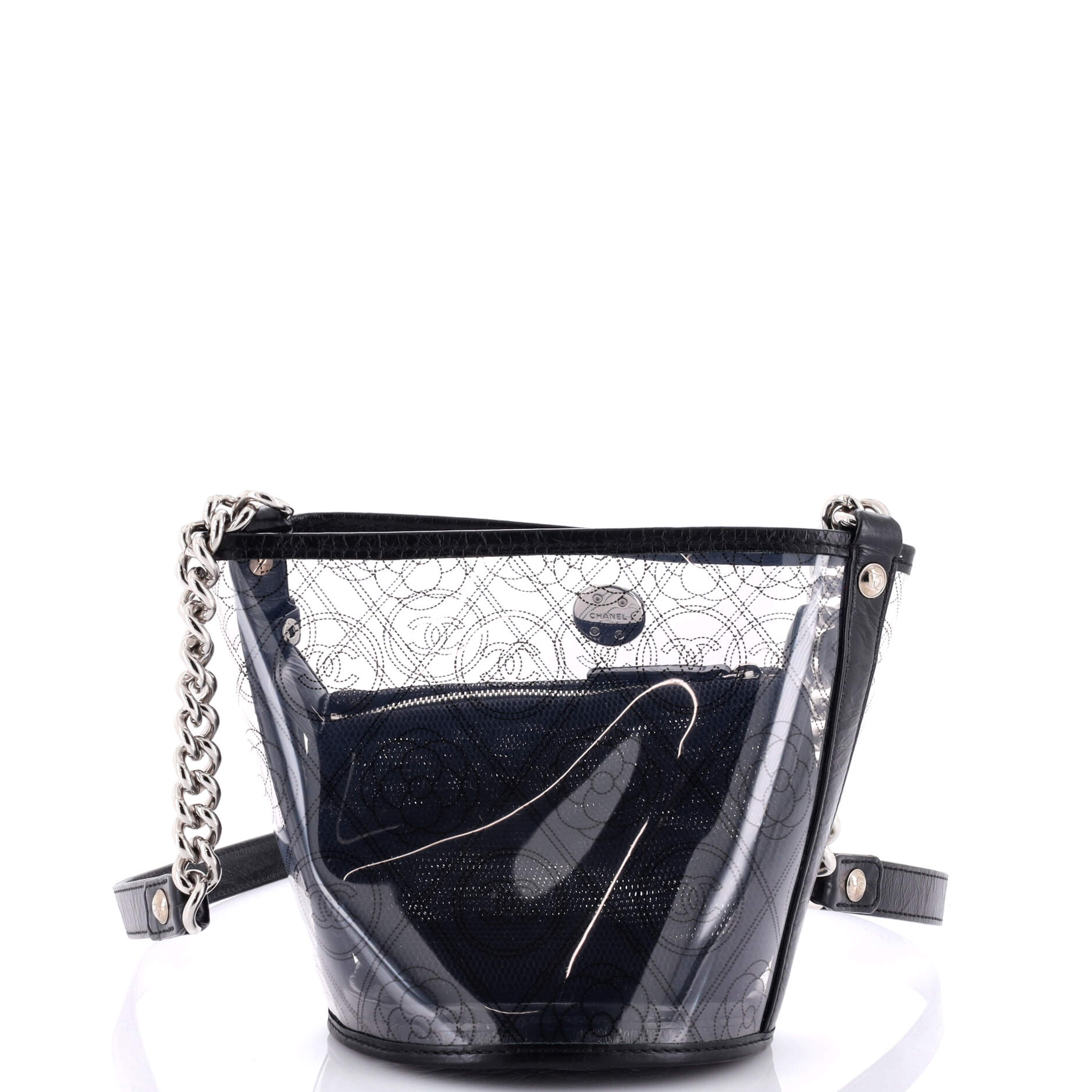 Camellia Coco Bucket Bag Printed PVC Small