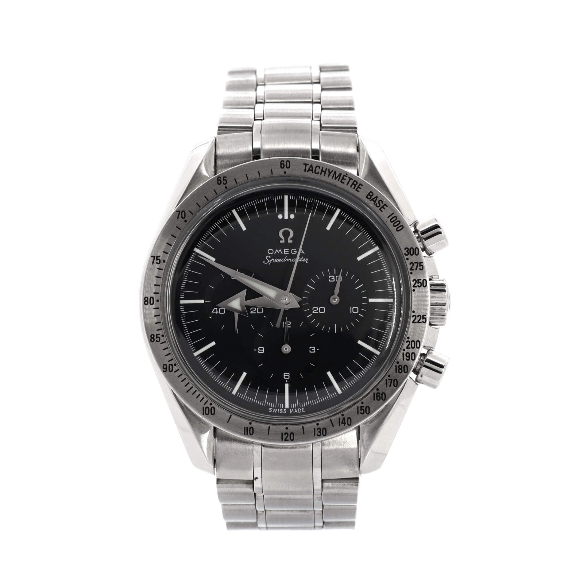 Speedmaster Broad Arrow Chronograph Manual Watch Stainless Steel 42