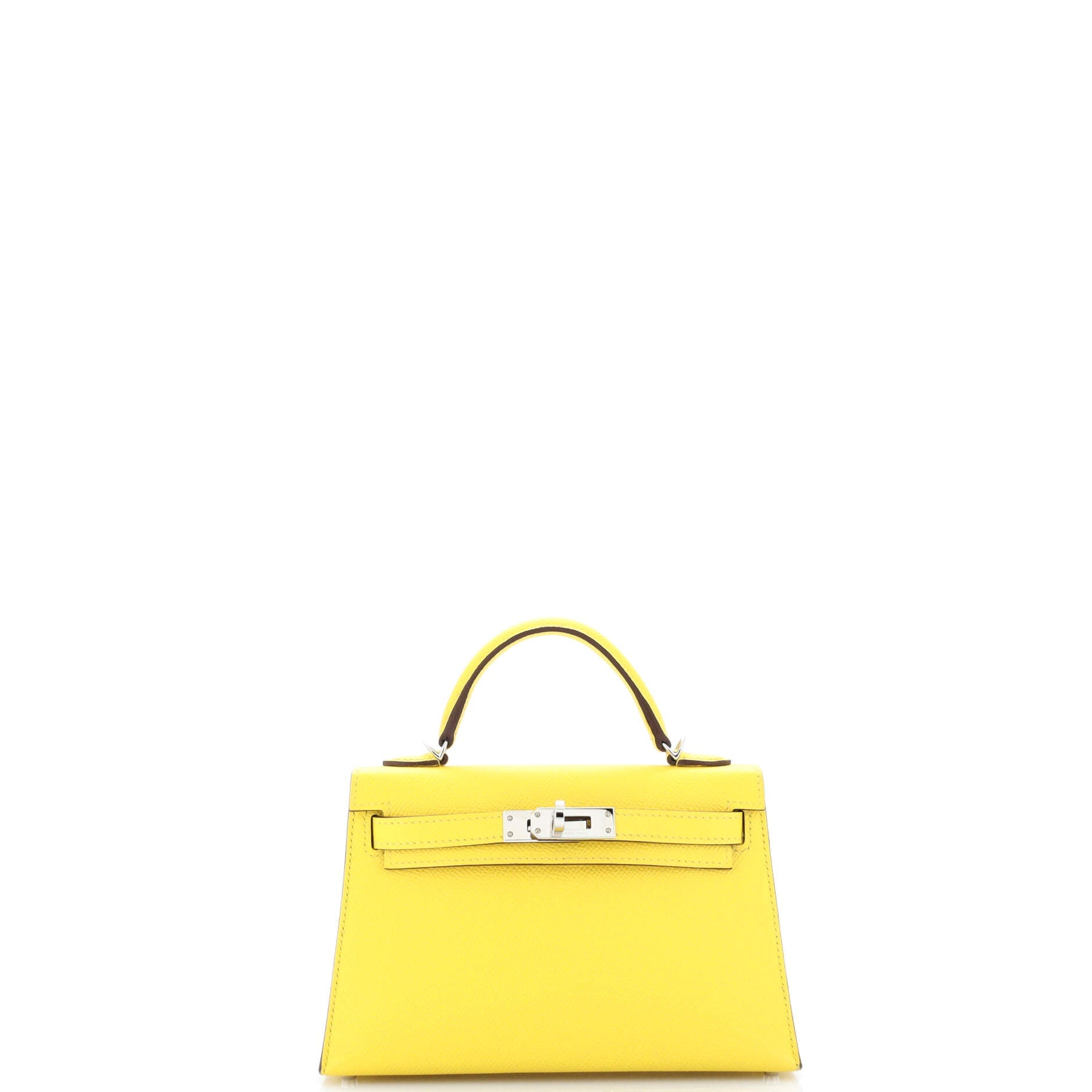 Kelly Mini II Bag Jaune De Naples Epsom with Palladium Hardware 20
