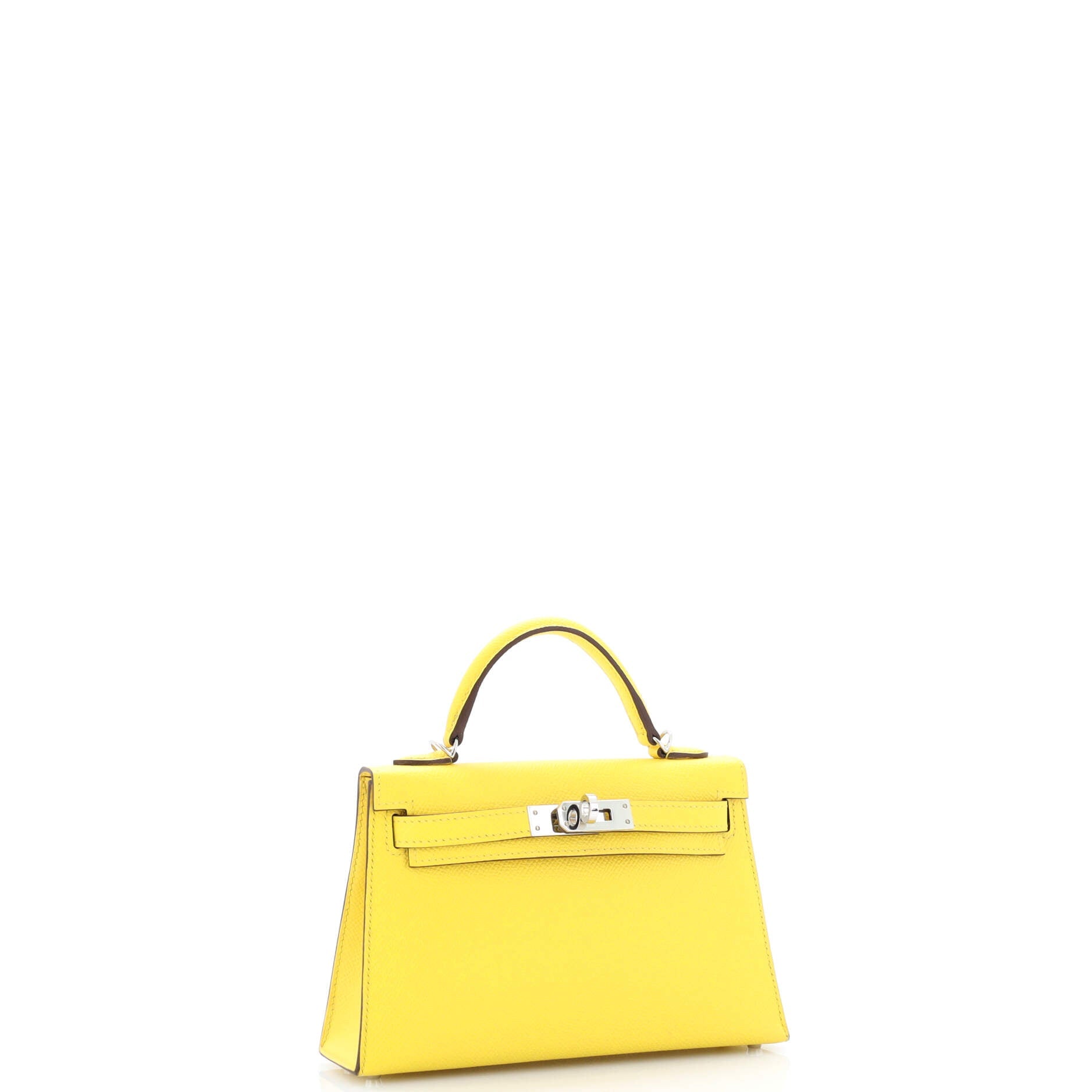 Kelly Mini II Bag Jaune De Naples Epsom with Palladium Hardware 20