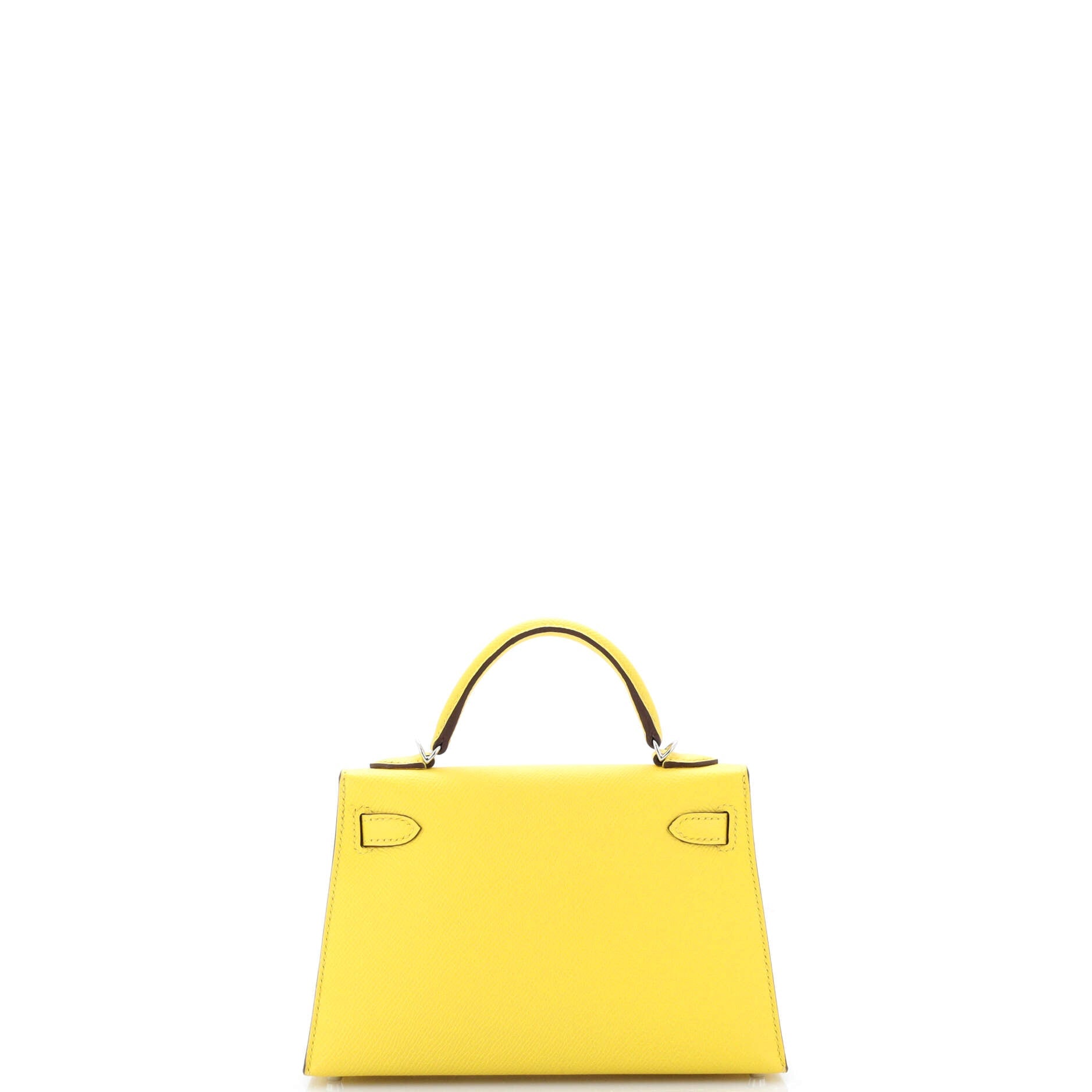 Kelly Mini II Bag Jaune De Naples Epsom with Palladium Hardware 20