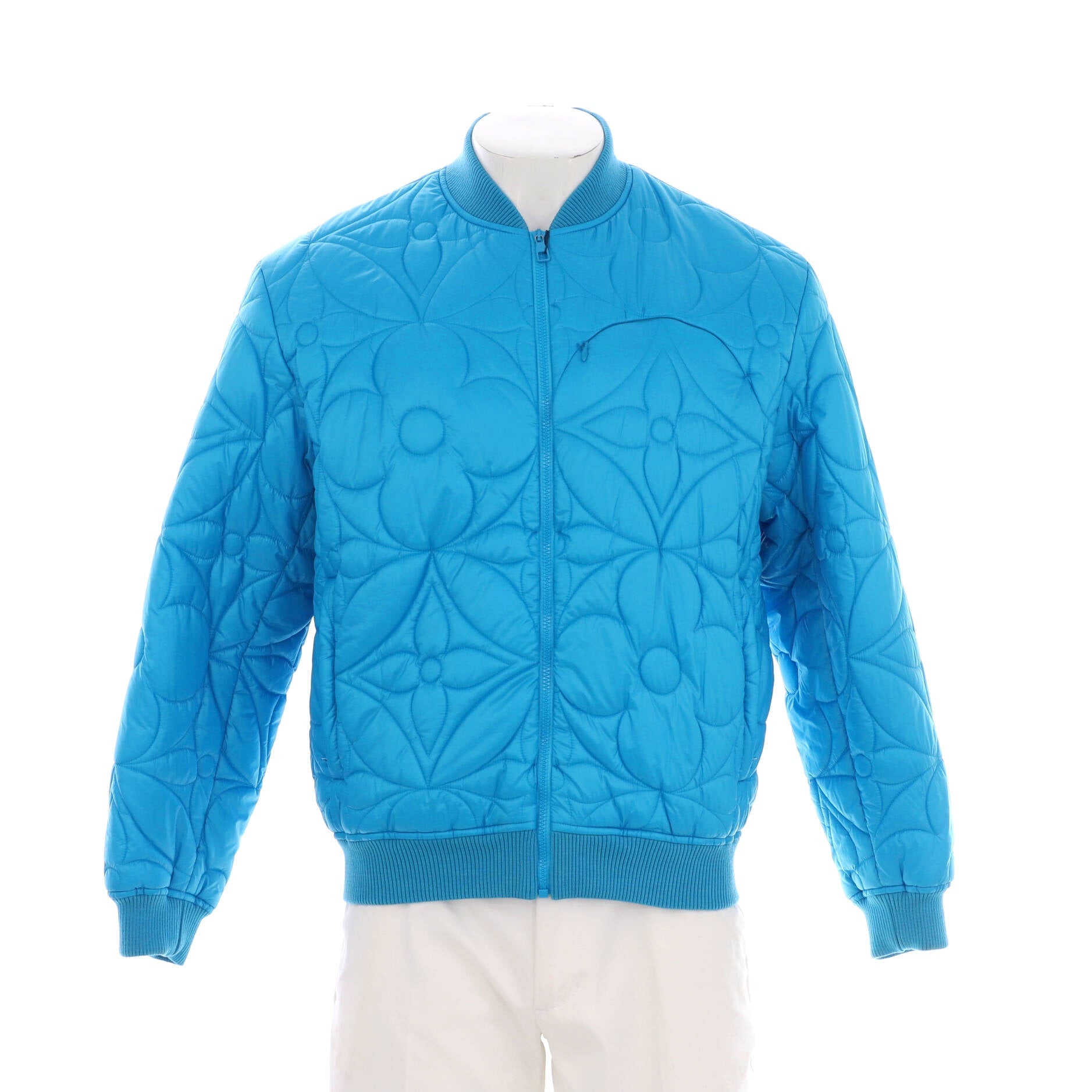 Men's LVSE Padded Monogram Flower Blouson Jacket Quilted Polyester