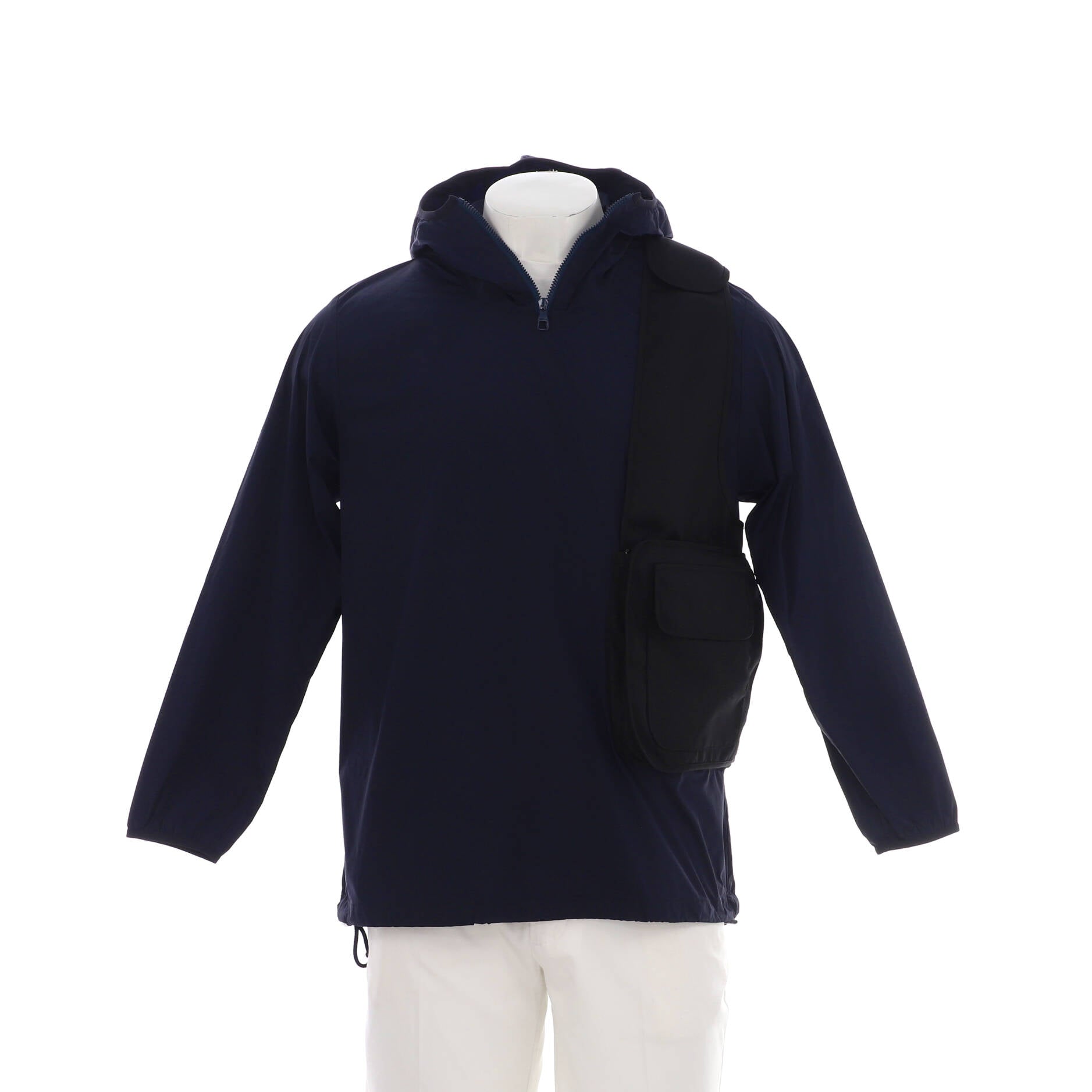 Men's Hooded Sling Bag Windbreaker Polyamide