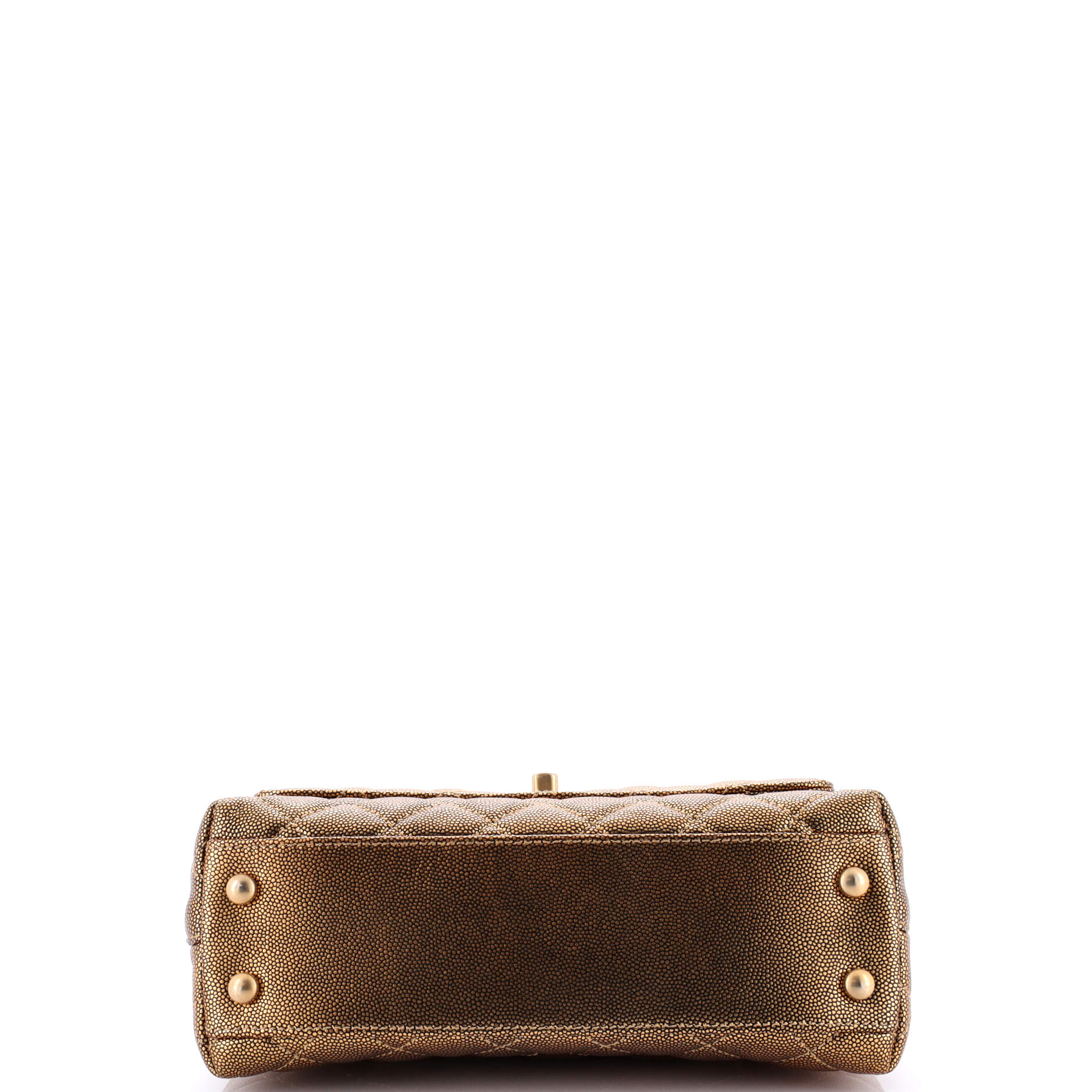 Coco Top Handle Bag Quilted Caviar Mini