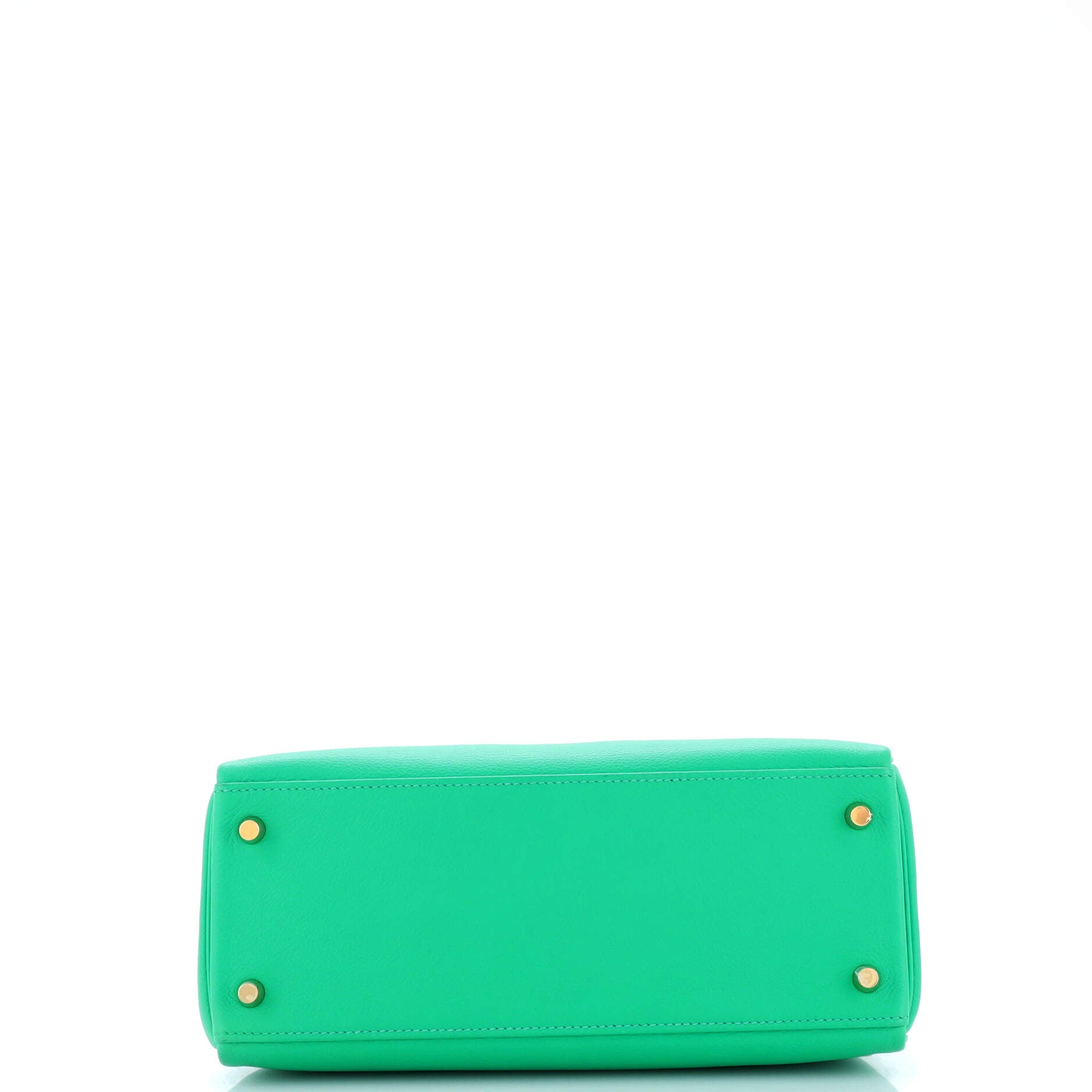 Kelly Handbag Menthe Evercolor with Gold Hardware 28