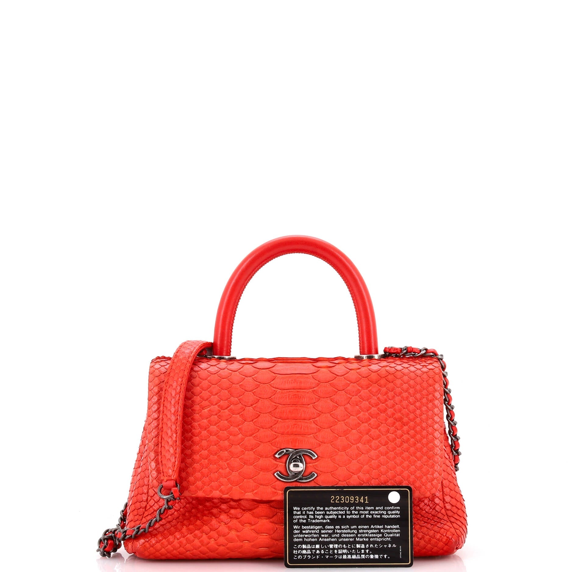 Coco Top Handle Bag Python Mini
