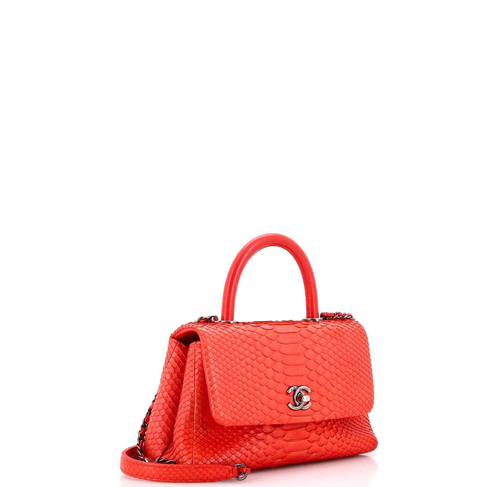 Coco Top Handle Bag Python Mini