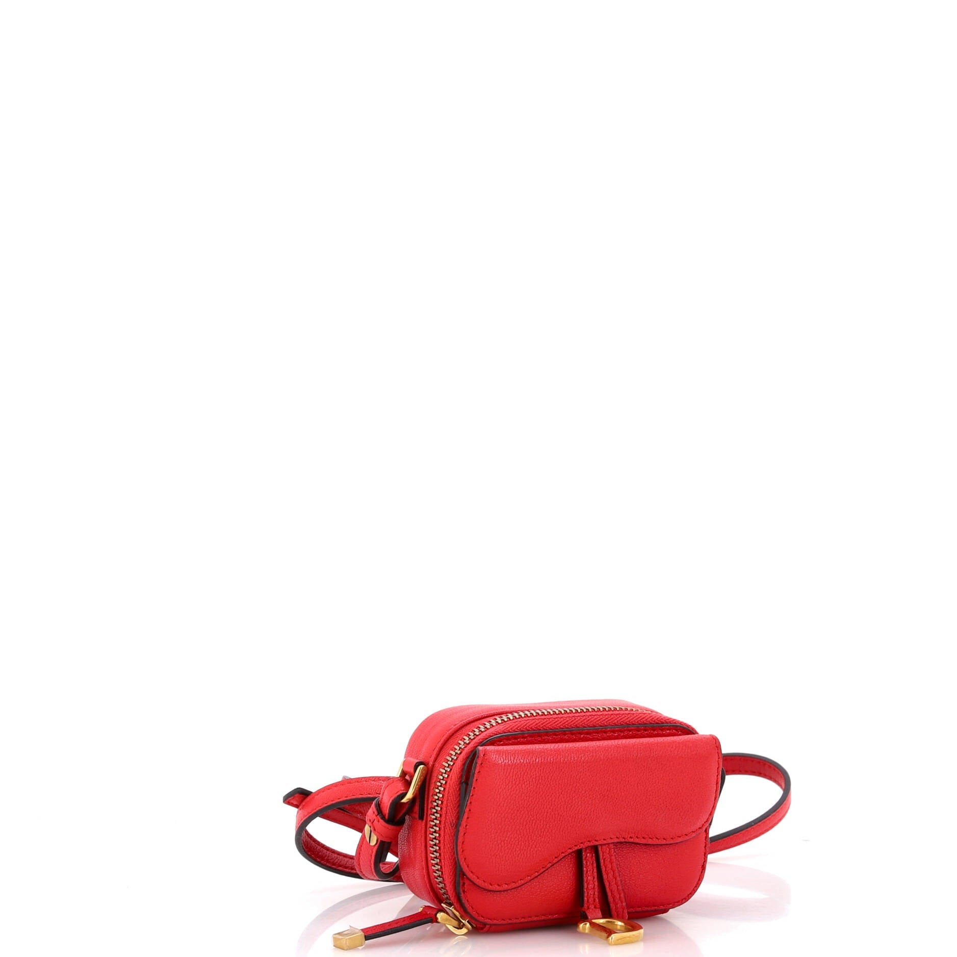 Saddle Shoulder Strap Pouch Goatskin Mini