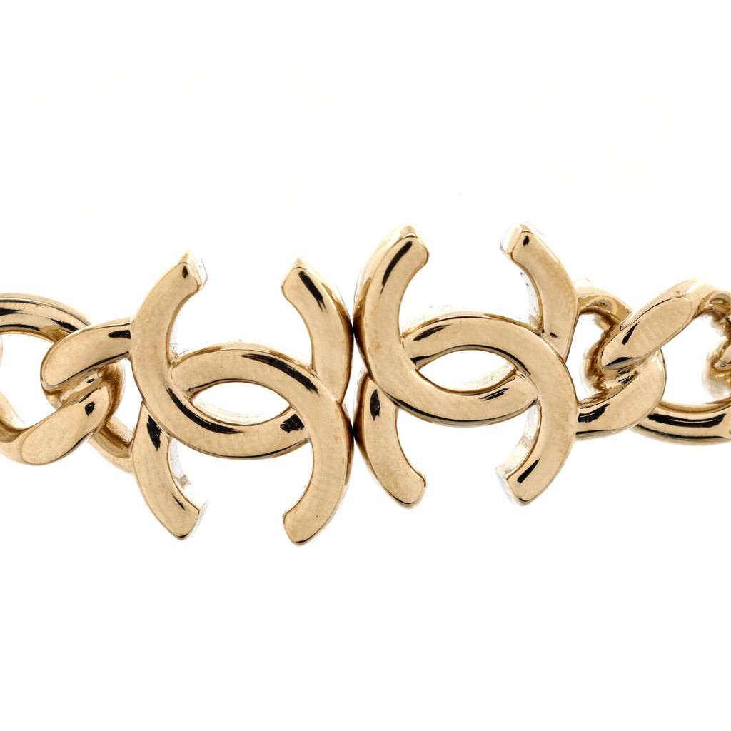 CC Chain Link Choker Necklace Metal