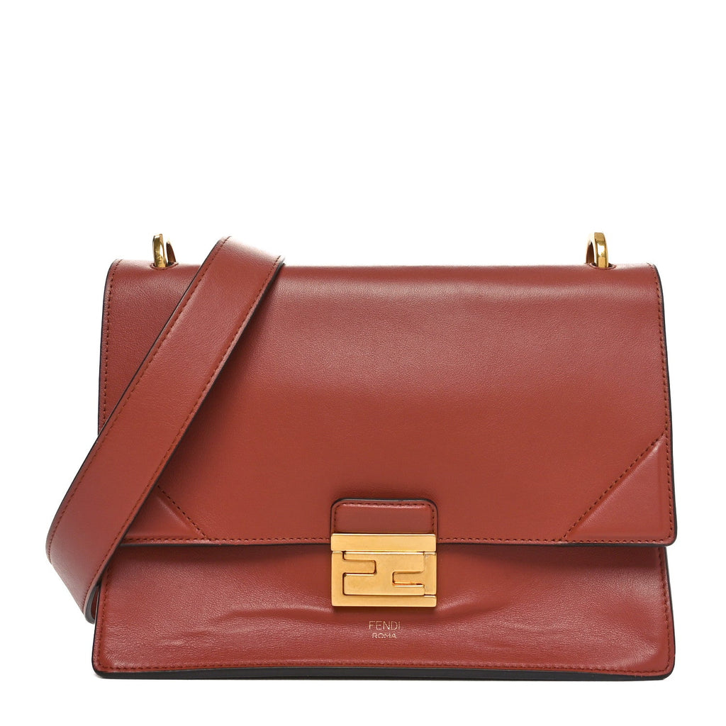 Vitello Grace Matte F is Fendi Kan U Shoulder Bag Rust