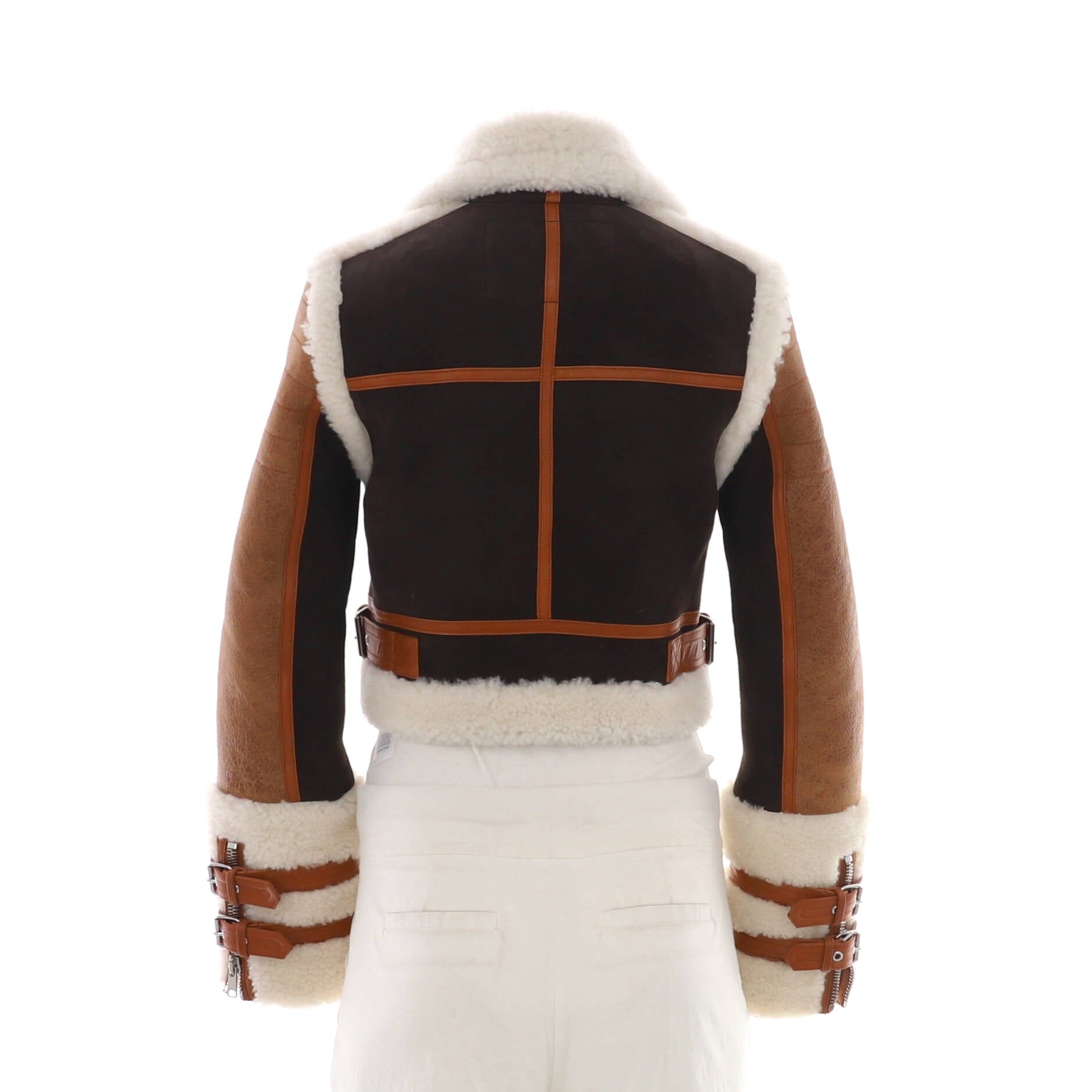 Women's Biker Jacket Suede with Shearling