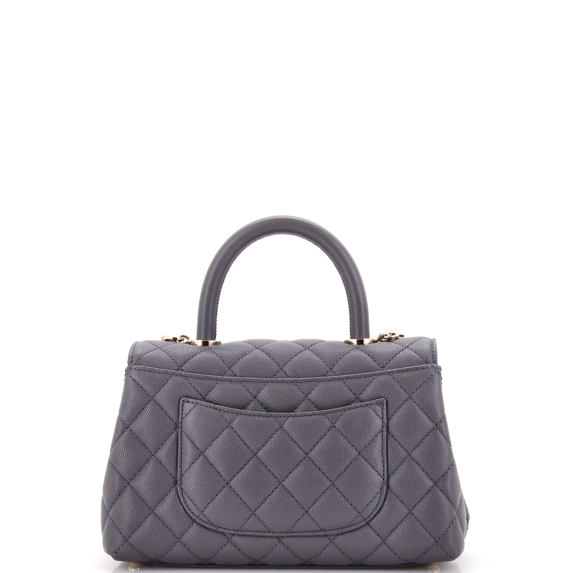 Coco Top Handle Bag Quilted Caviar Mini